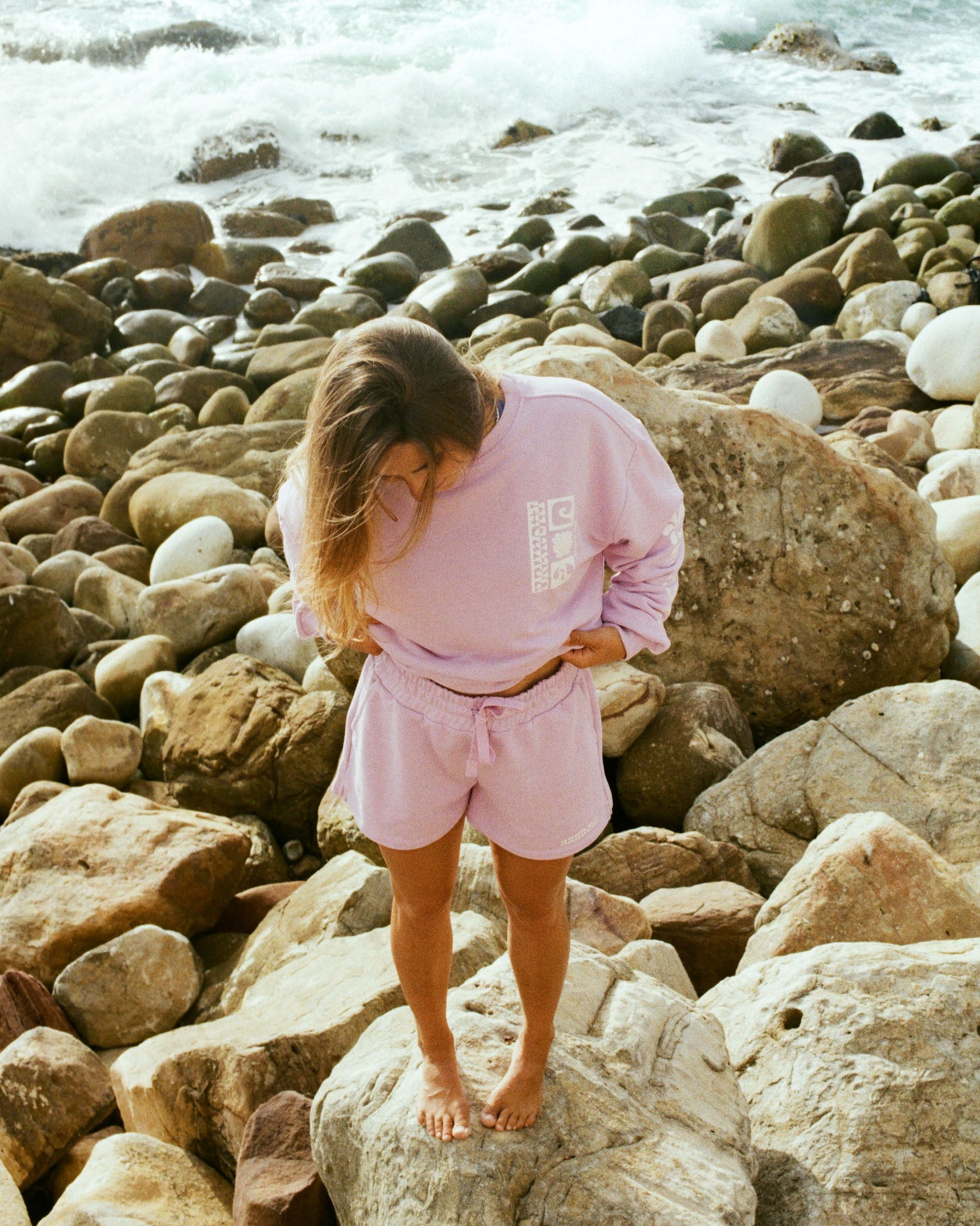 Milly Women Sweat Short | Mauve Mist