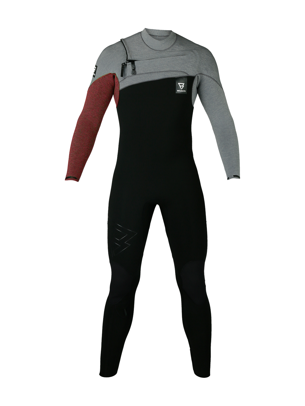 Gravity Fullsuit 4/3 mm Heren Wetsuit | Zwart + Grijs