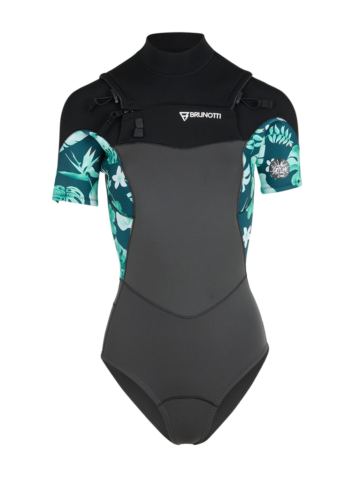 Glow Shorty-2mm Damen Wetsuit | Schwarz