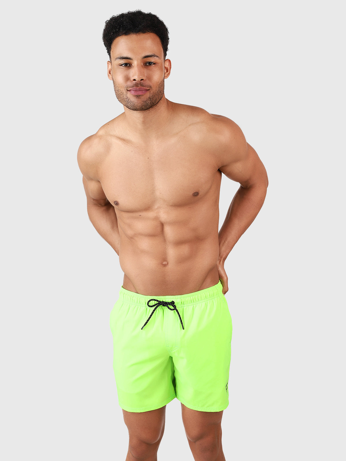 Bru-conic Men Swim Shorts | Neon Green