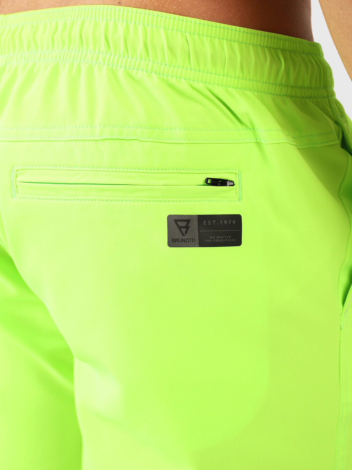 Bru-conic Men Swim Shorts | Neon Green