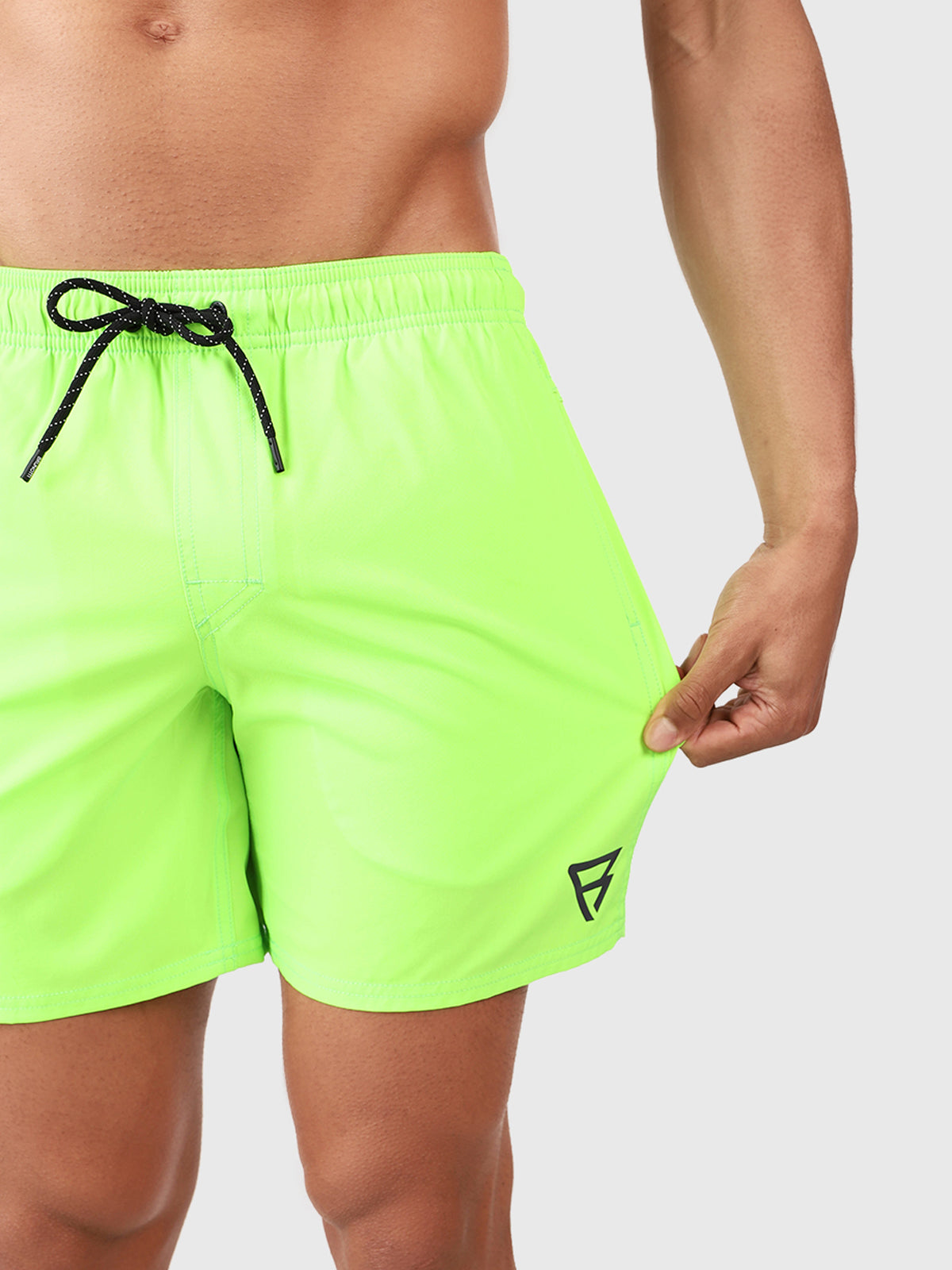 Bru-conic Men Swim Shorts | Neon Green