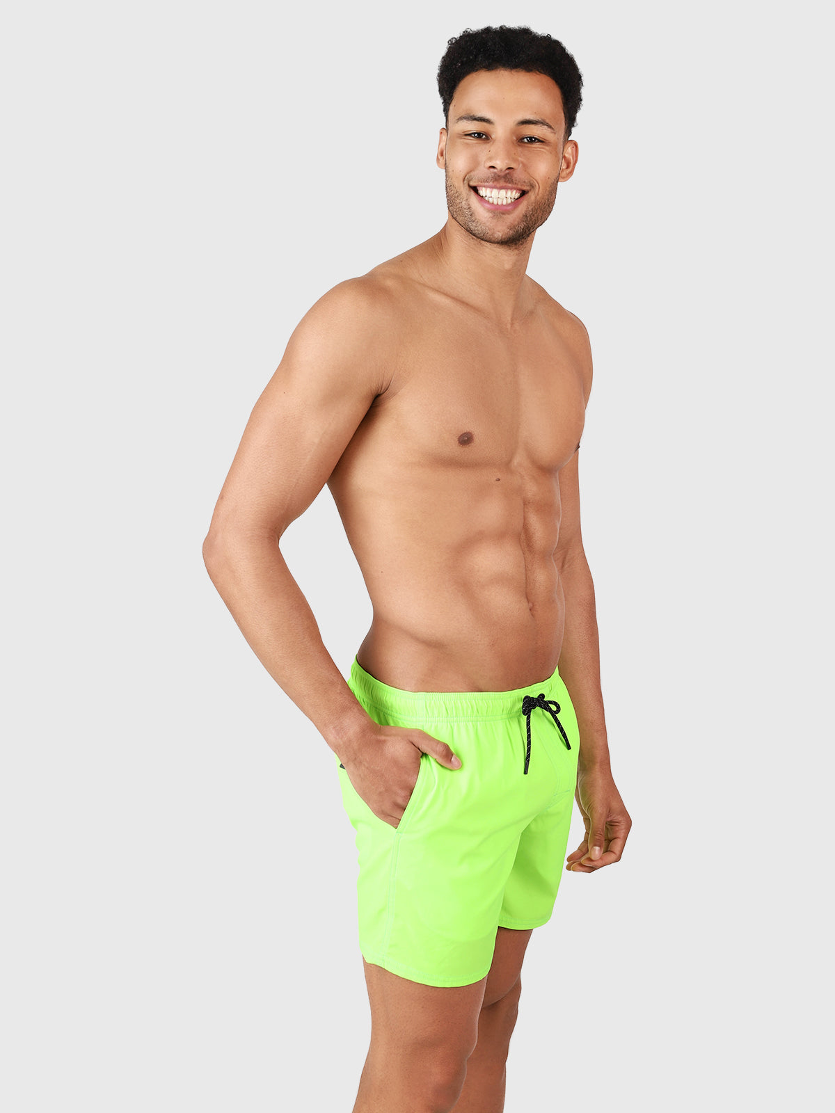 Bru-conic Men Swim Shorts | Neon Green