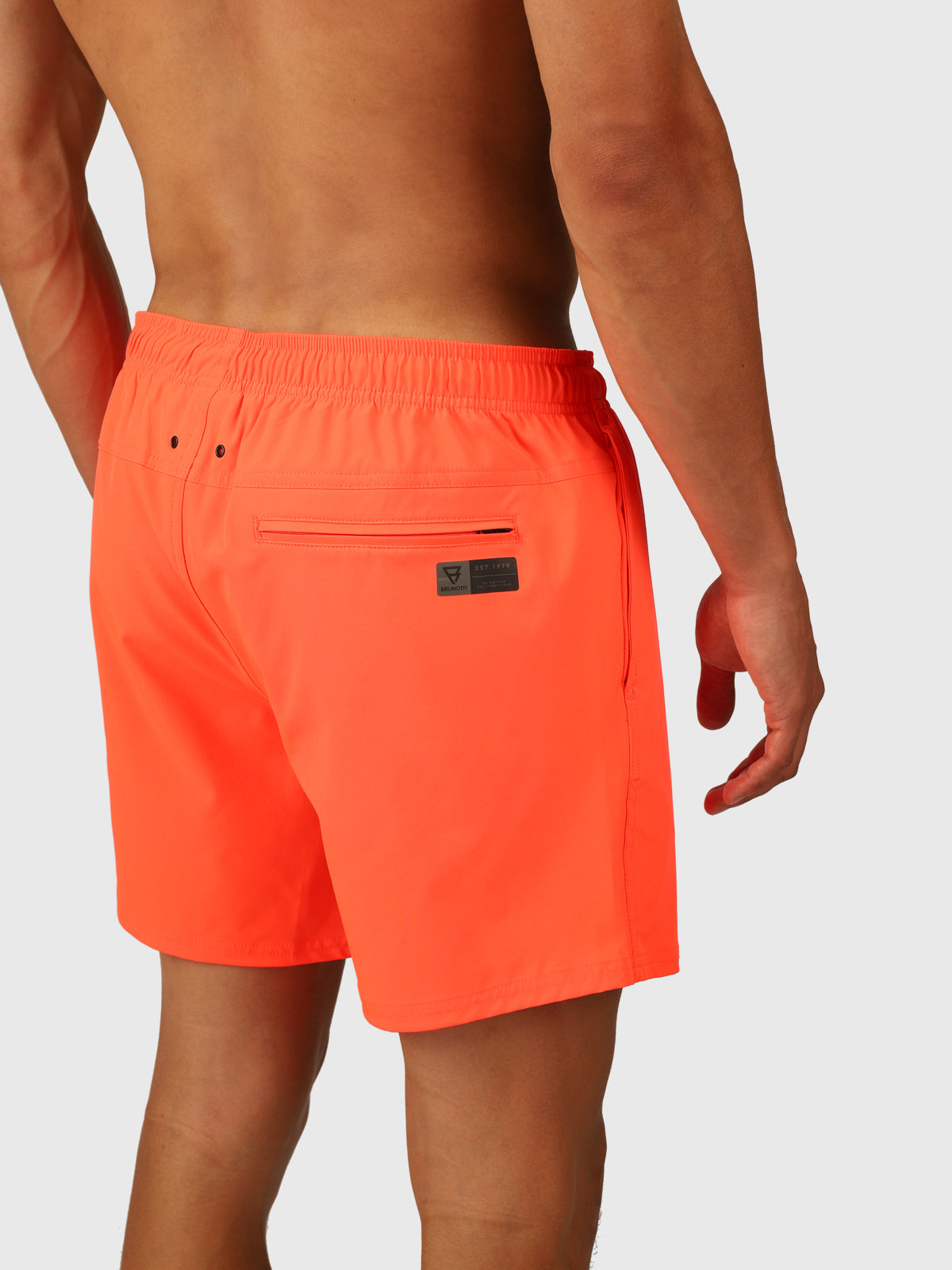 Bru-conic Men Swim Shorts | Neon Orange
