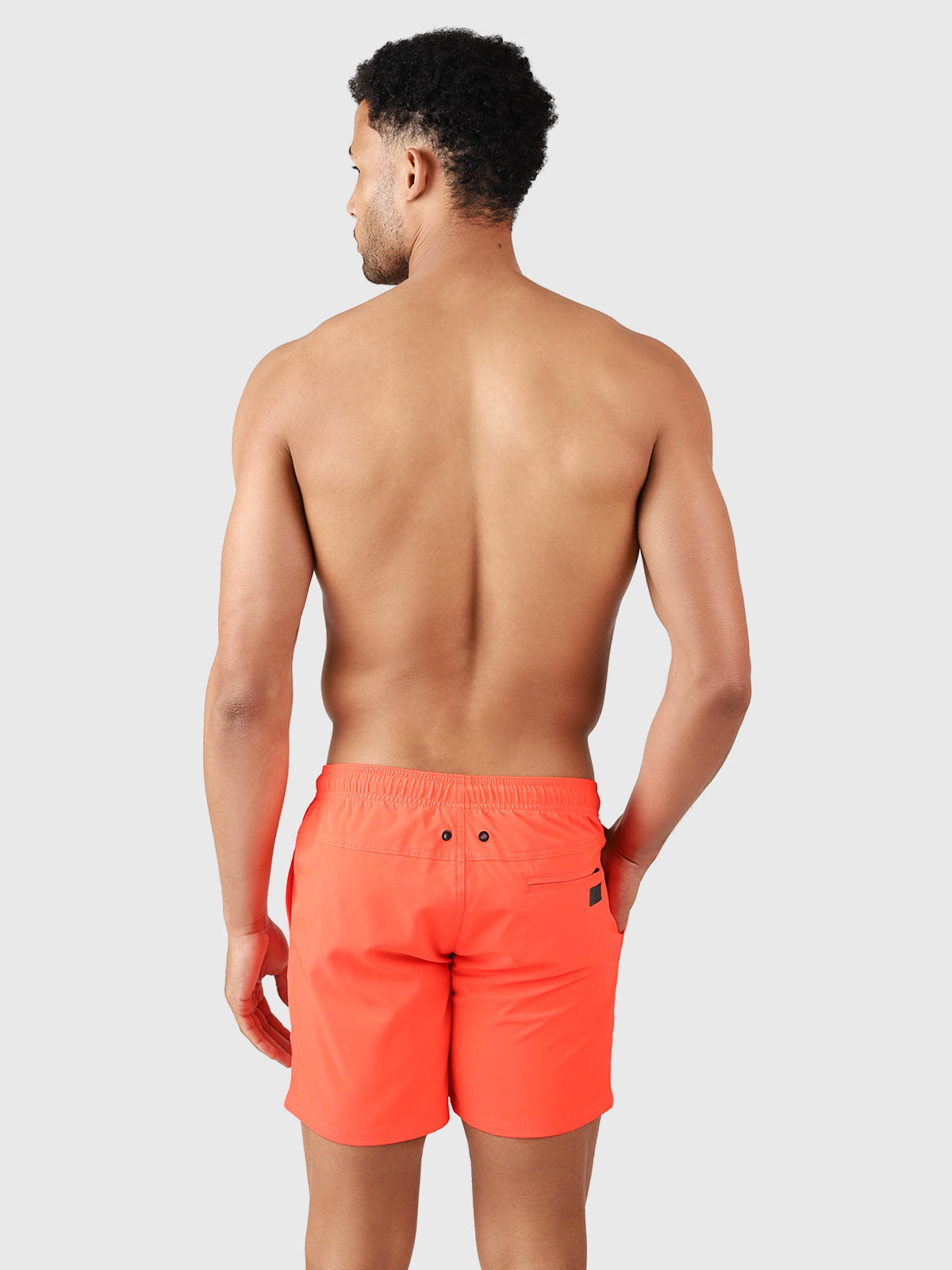 Bru-conic Men Swim Shorts | Neon Orange