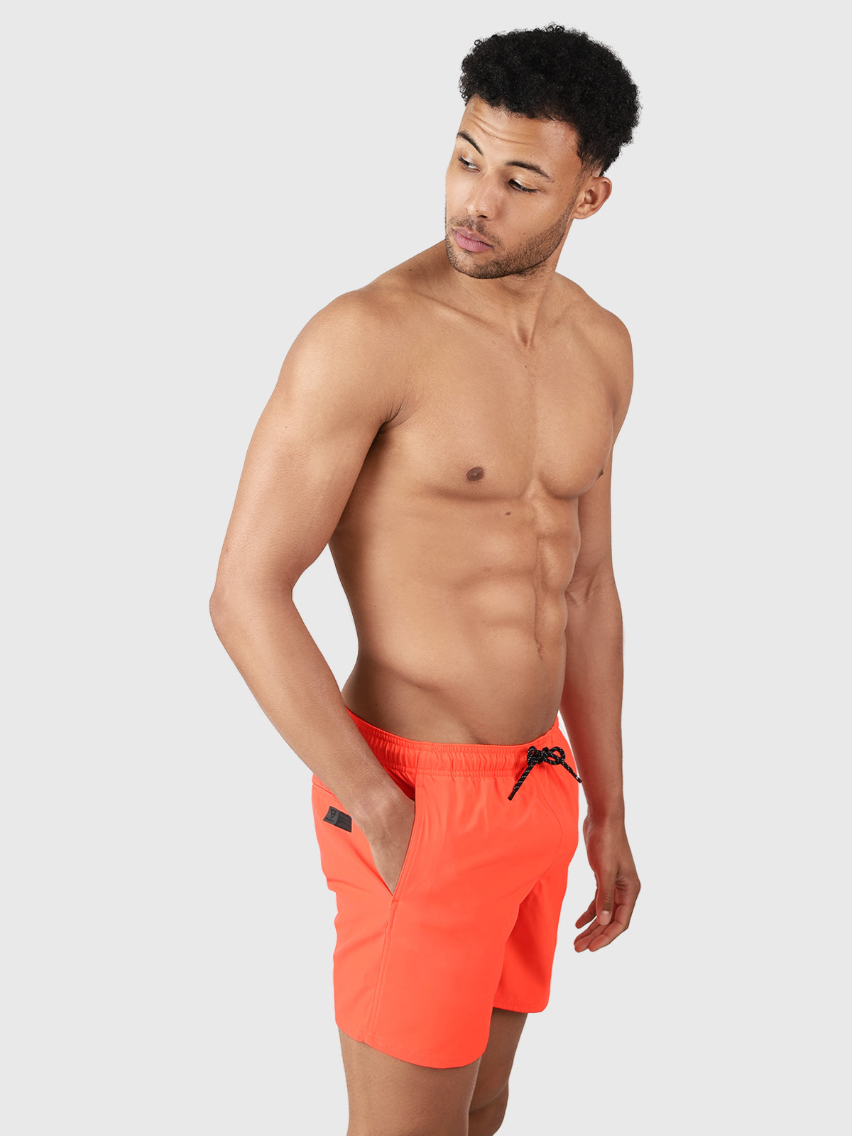 Bru-conic Men Swim Shorts | Neon Orange