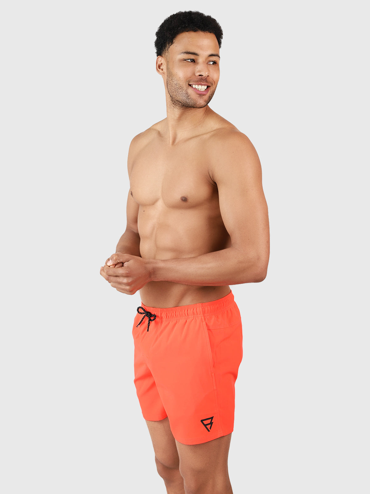 Bru-conic Men Swim Shorts | Neon Orange