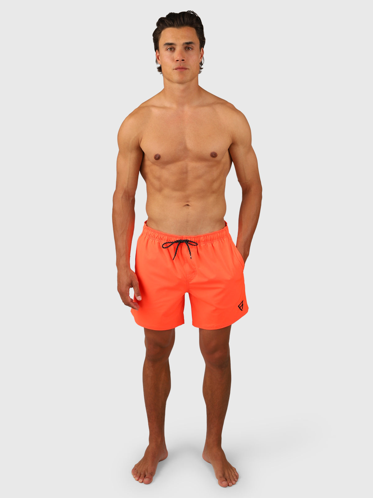Bru-conic Men Swim Shorts | Neon Orange