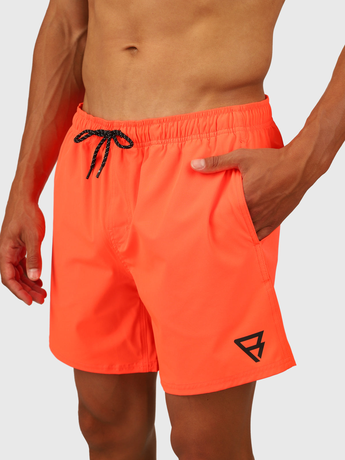 Bru-conic Men Swim Shorts | Neon Orange