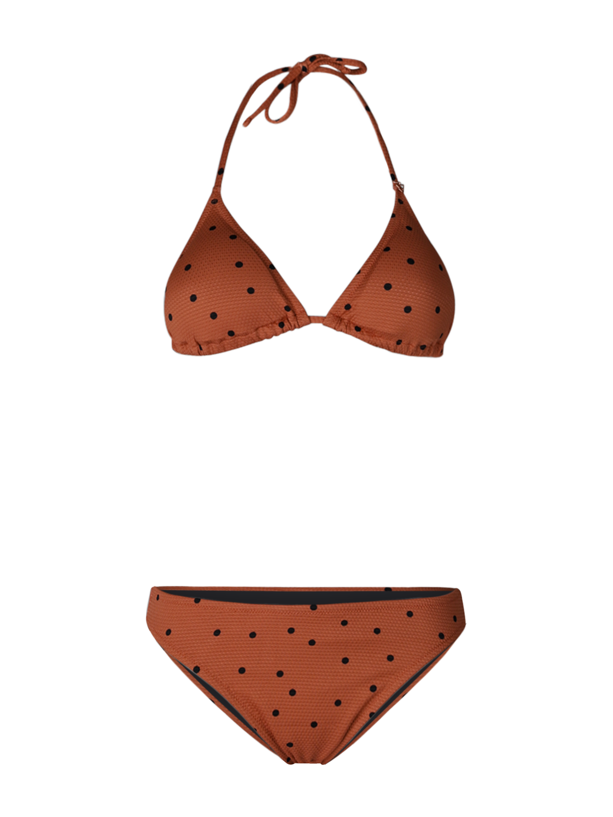 Lollyop-Dot Dames Triangel Bikini | Bruin