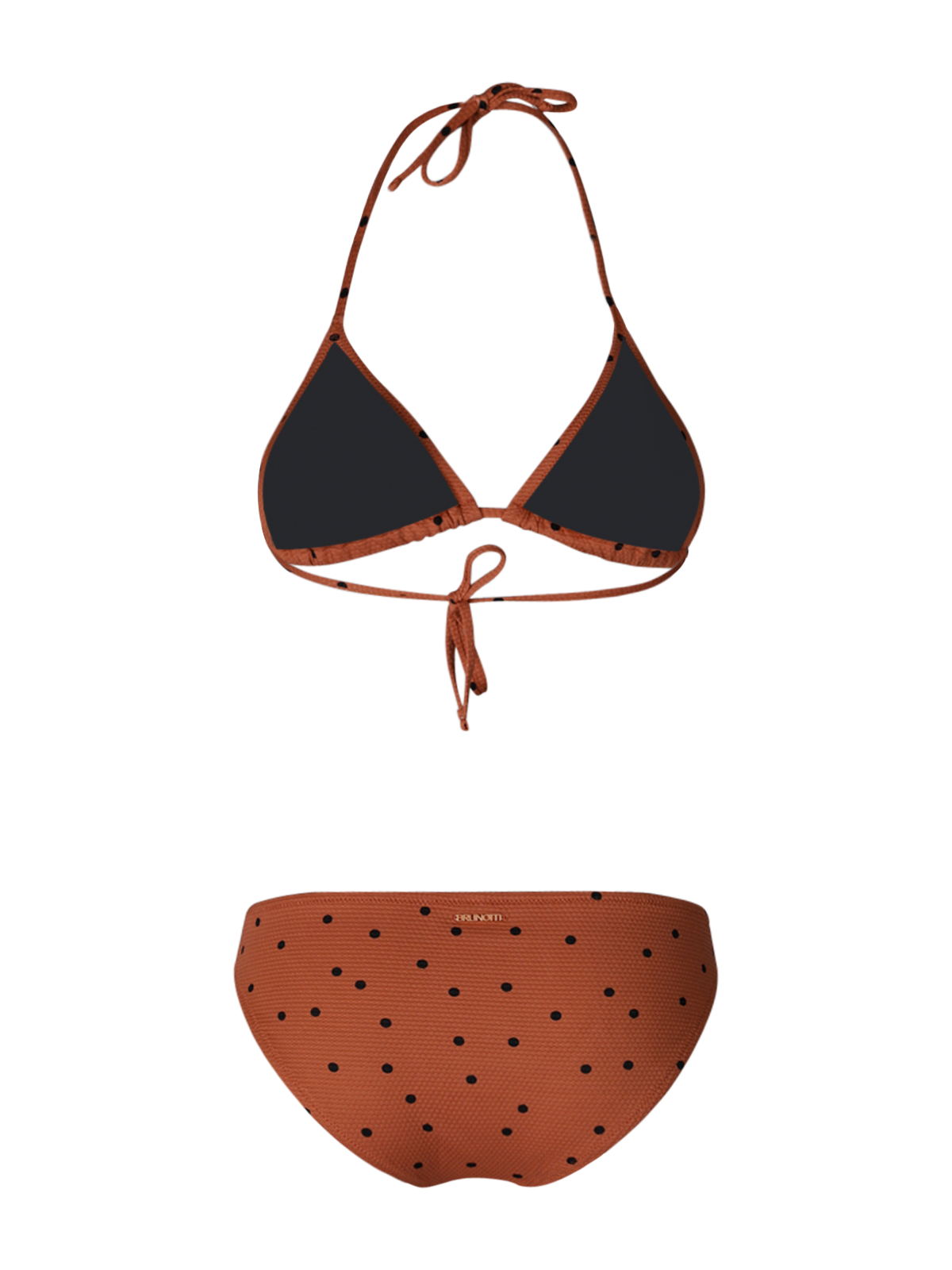 Lollyop-Dot Dames Triangel Bikini | Bruin