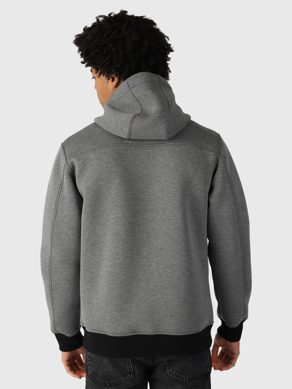 Stickers Men Sweat Jacket | Grey