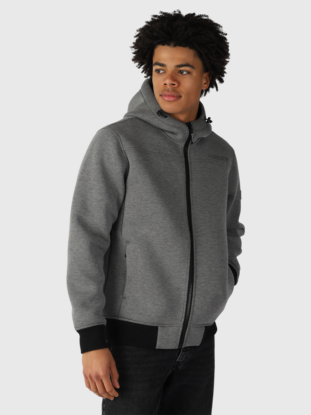 Stickers Heren Sweat Jas | Grijs