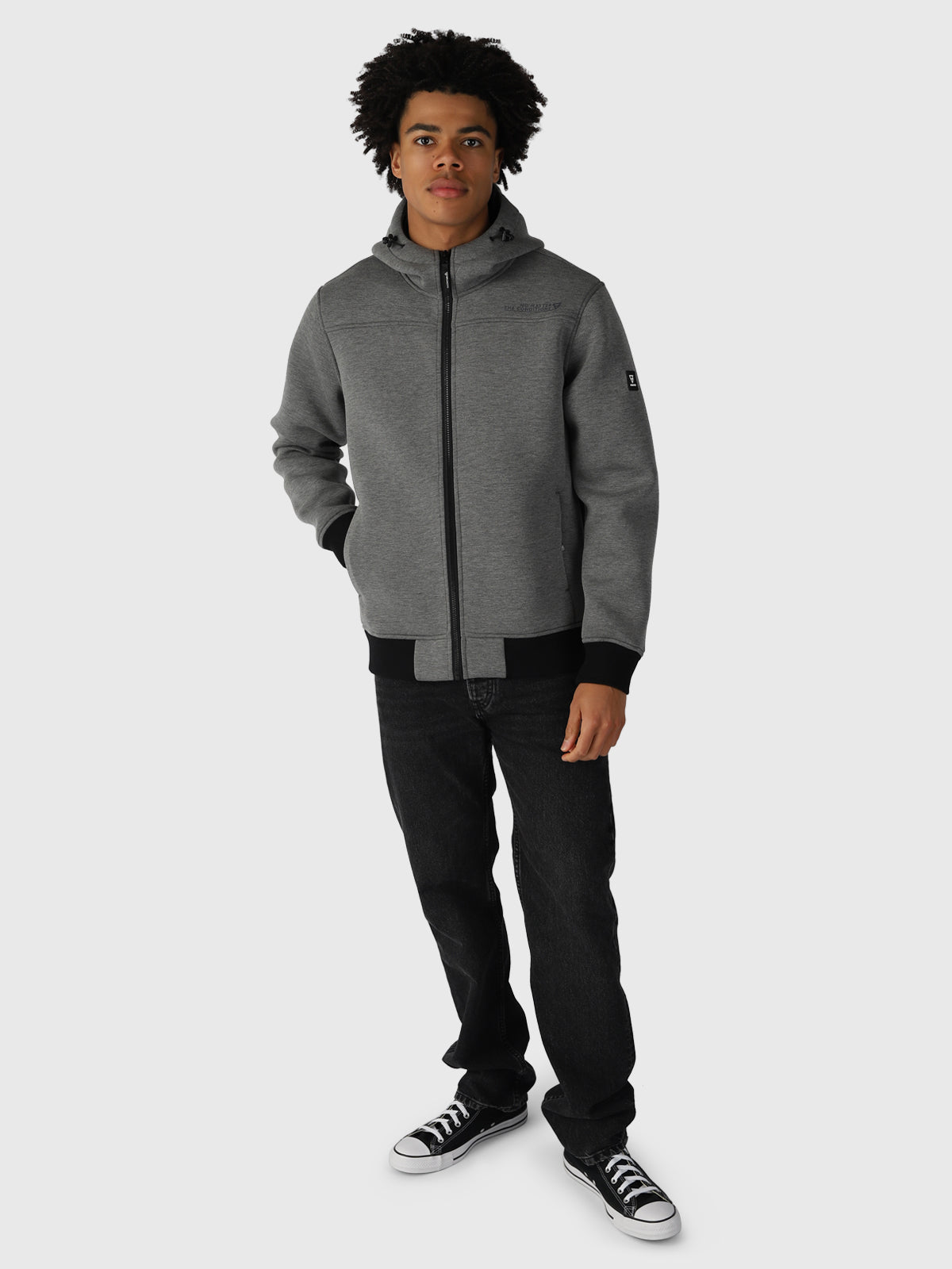 Stickers Heren Sweat Jas | Grijs