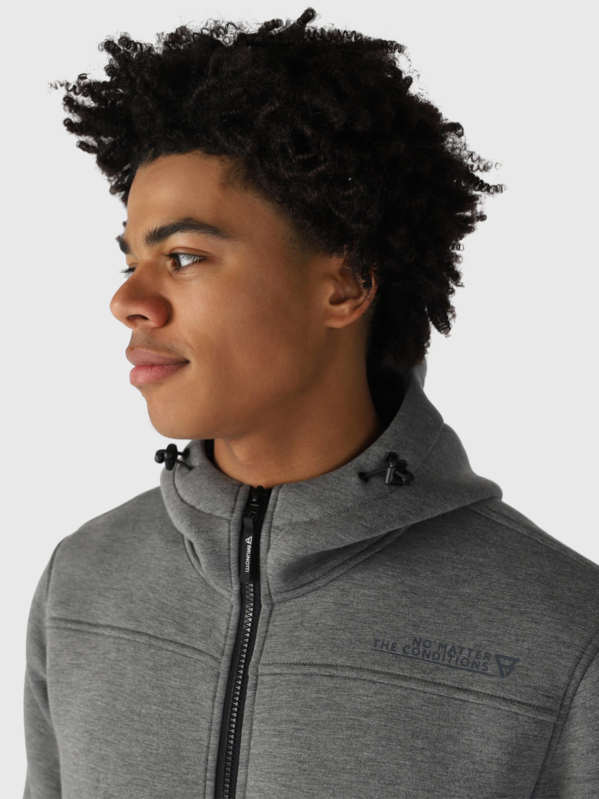 Stickers Heren Sweat Jas | Grijs