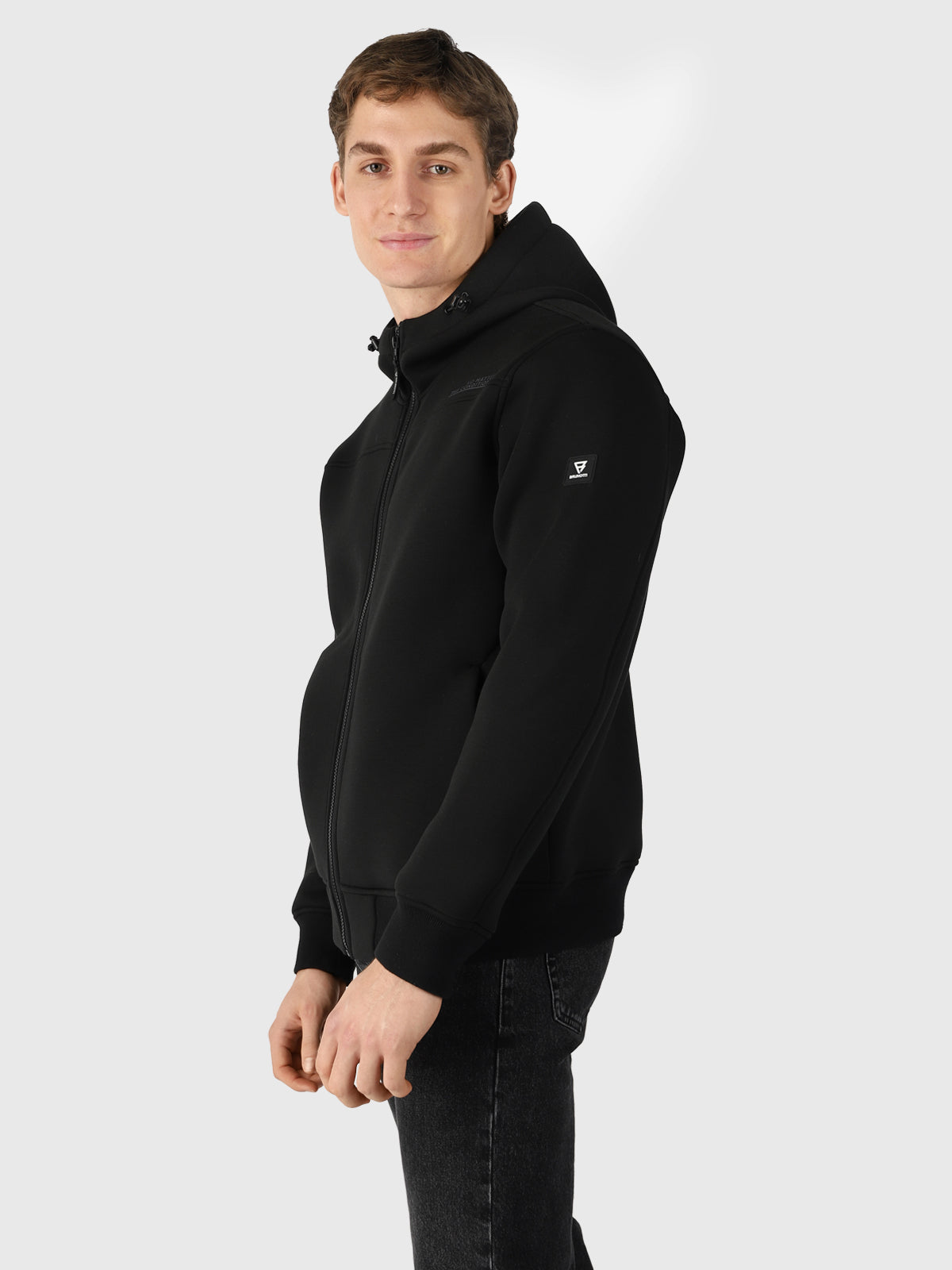 Stickers Heren Sweat Jas | Zwart