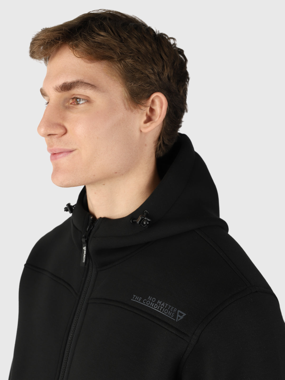 Stickers Heren Sweat Jas | Zwart