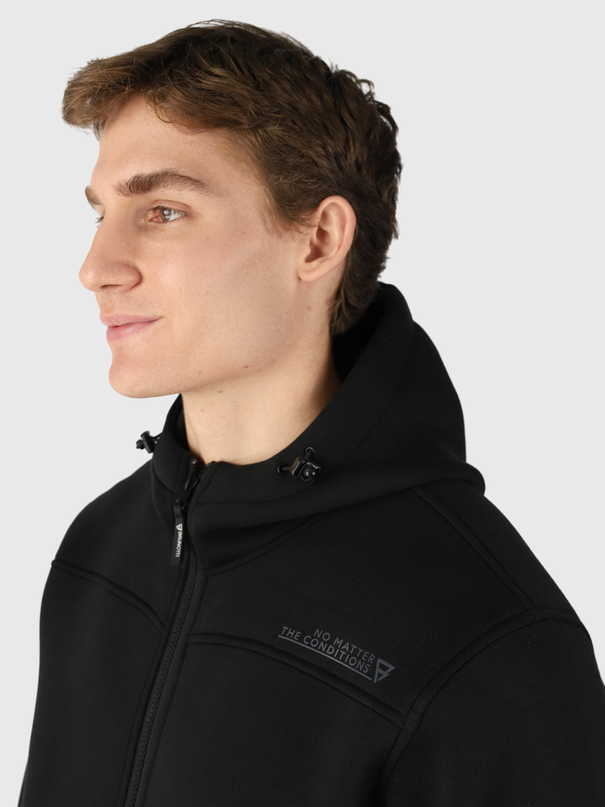 Stickers Men Sweat Jacket | Black