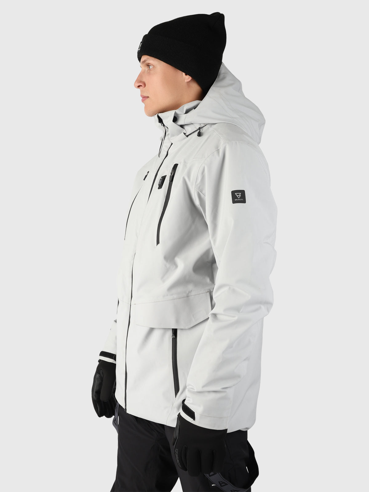 Baron-Heat Men Snow Jacket with Heat Panels | Grey