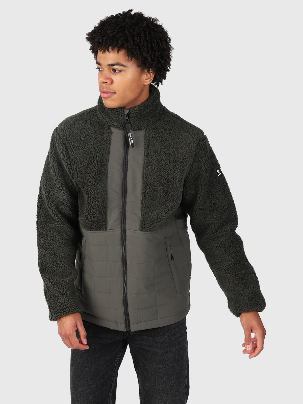 Tontio Men Teddy Jacket | Green