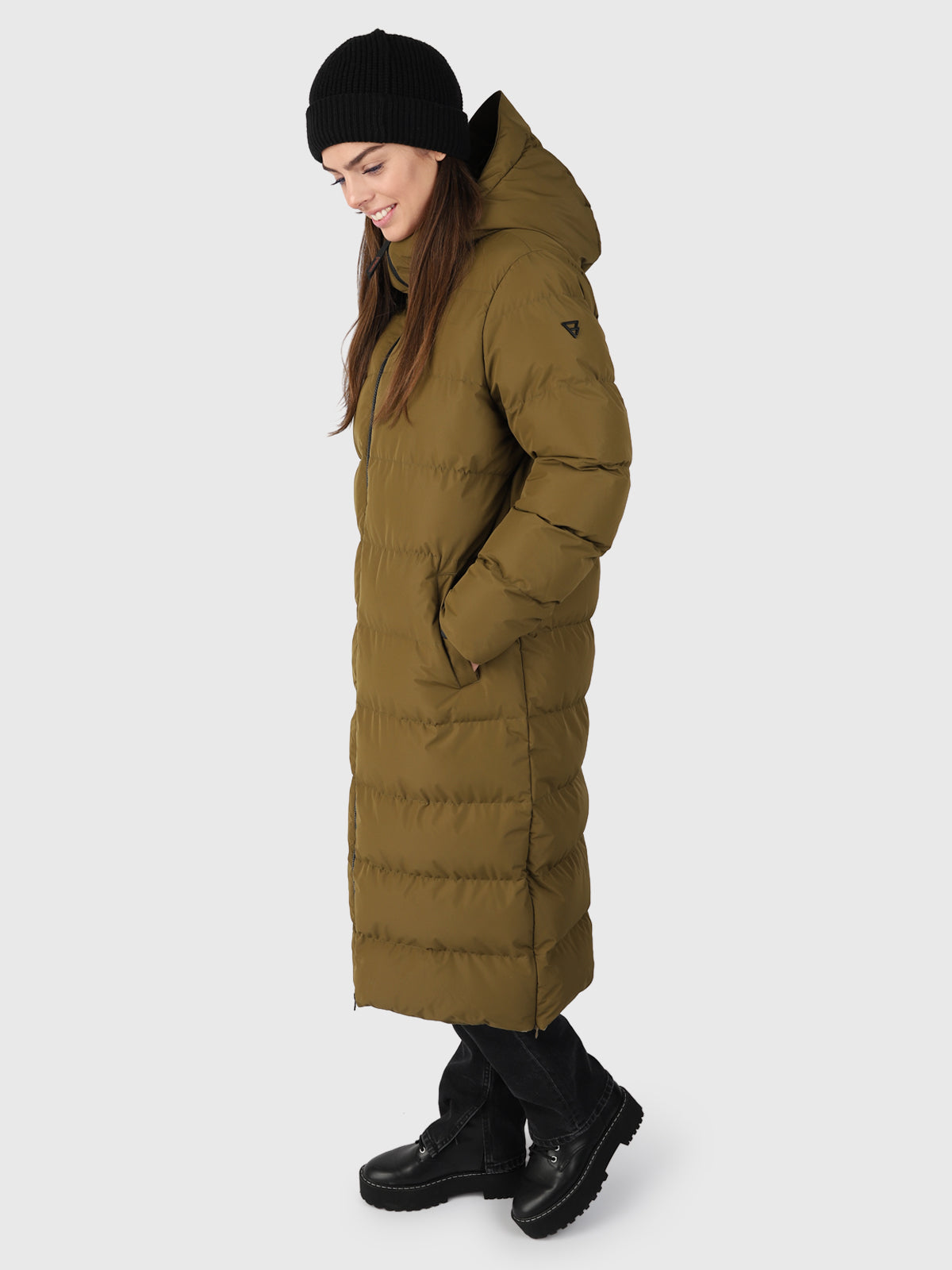 Bigsur Damen Langer Puffer Mantel | Grün