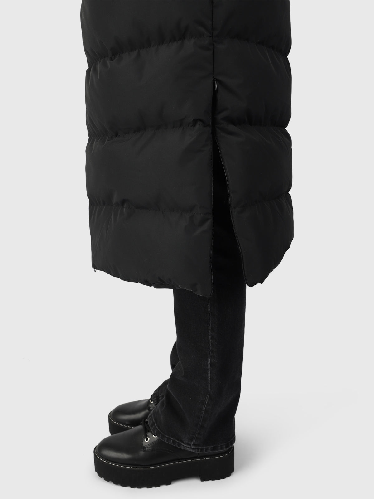 Bigsur Dames Lange Puffer Jas | Zwart