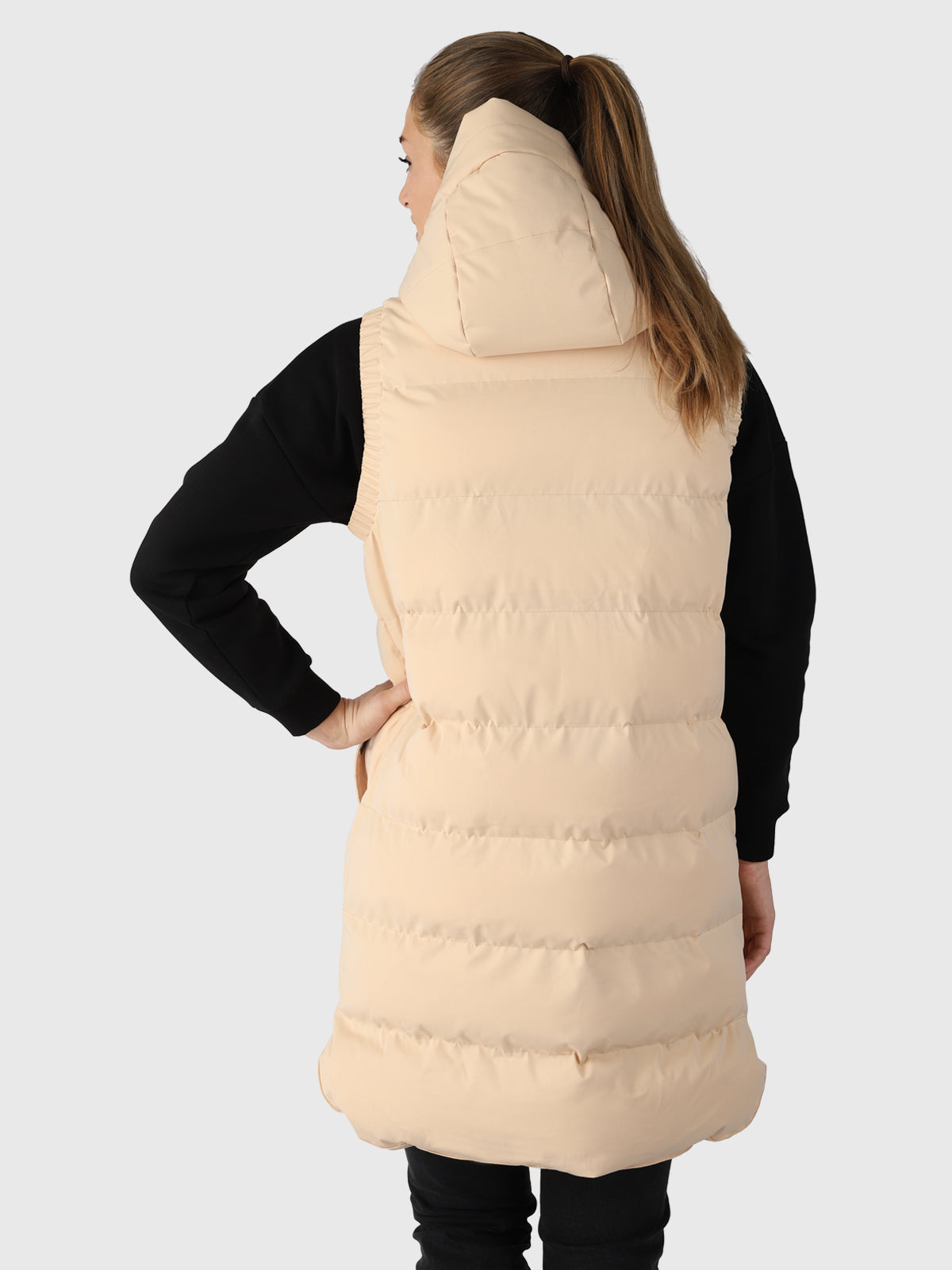 Kalani Women Long Puffer Bodywarmer | White