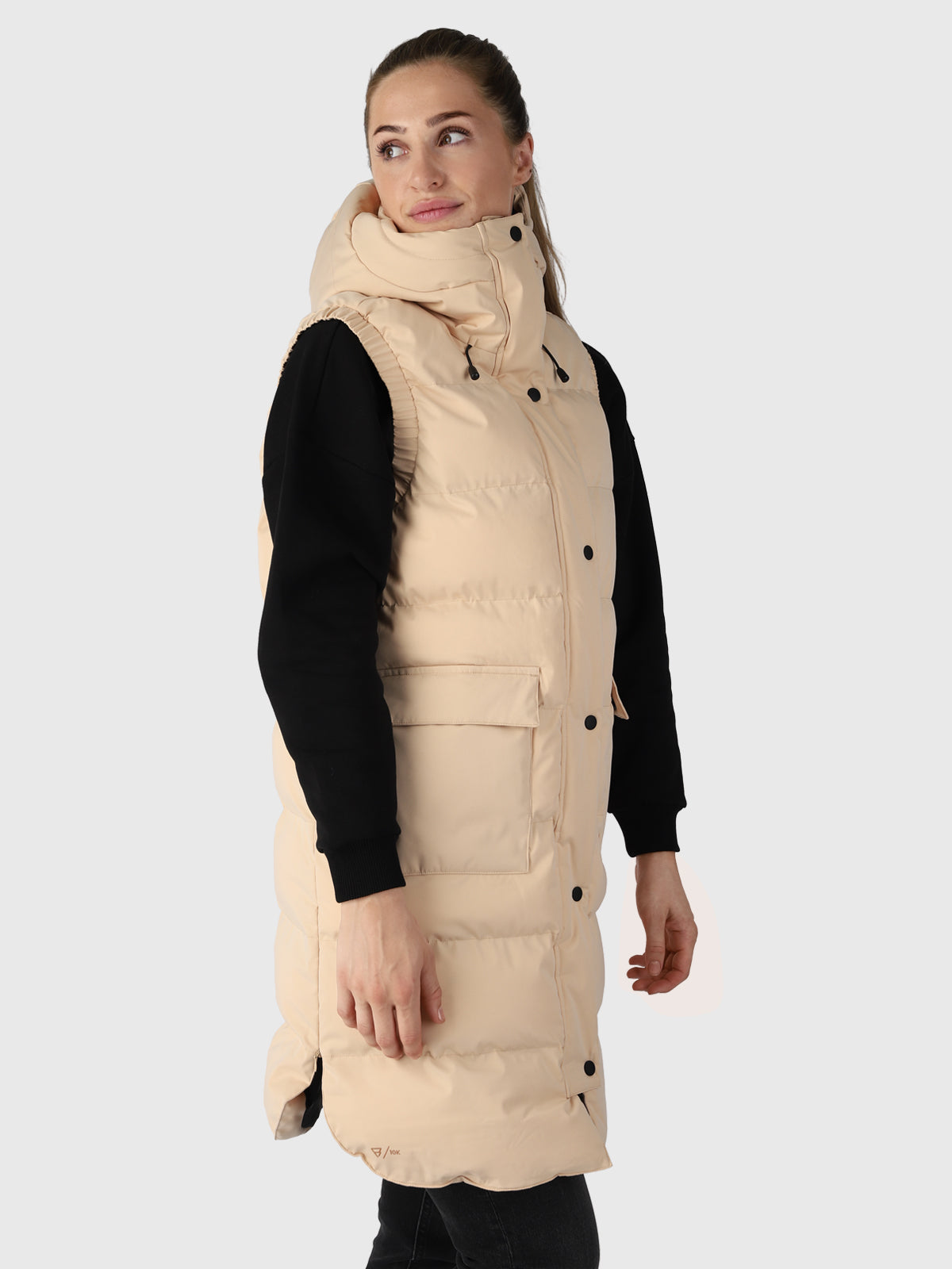 Kalani Women Long Puffer Bodywarmer | White