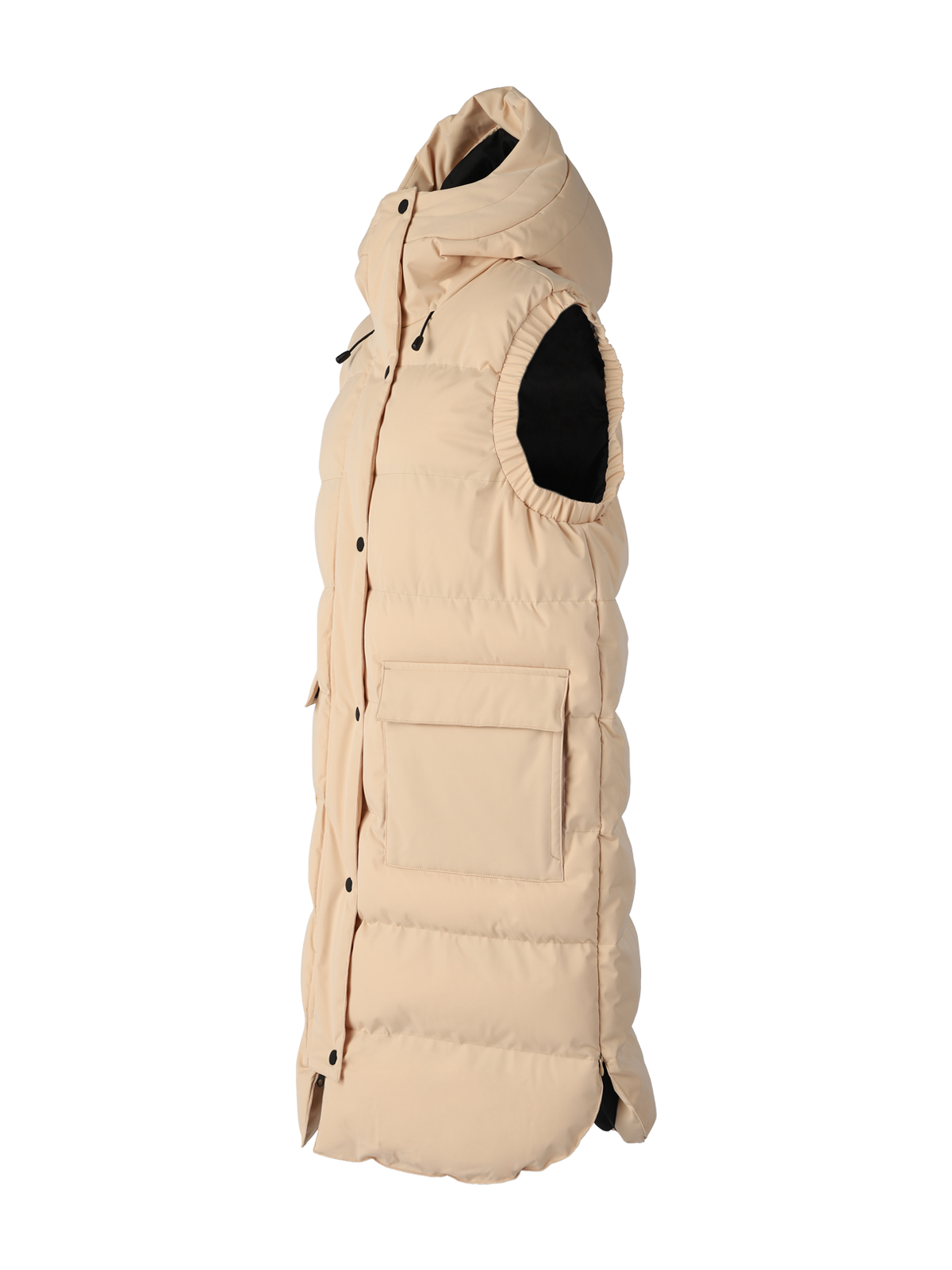 Kalani Damen Langer Puffer Bodywarmer | Weiß