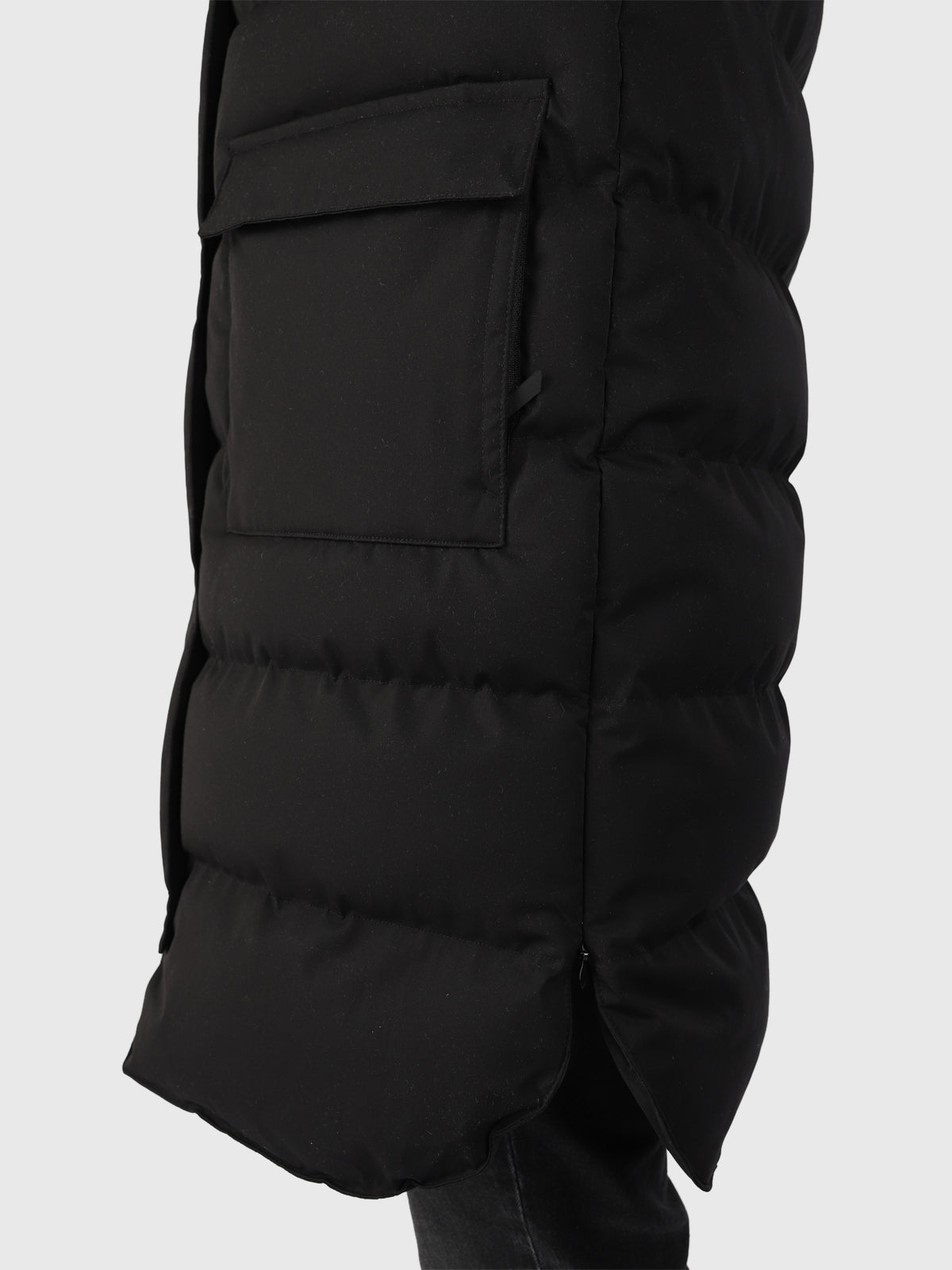 Kalani Damen Langer Puffer Bodywarmer | Schwarz