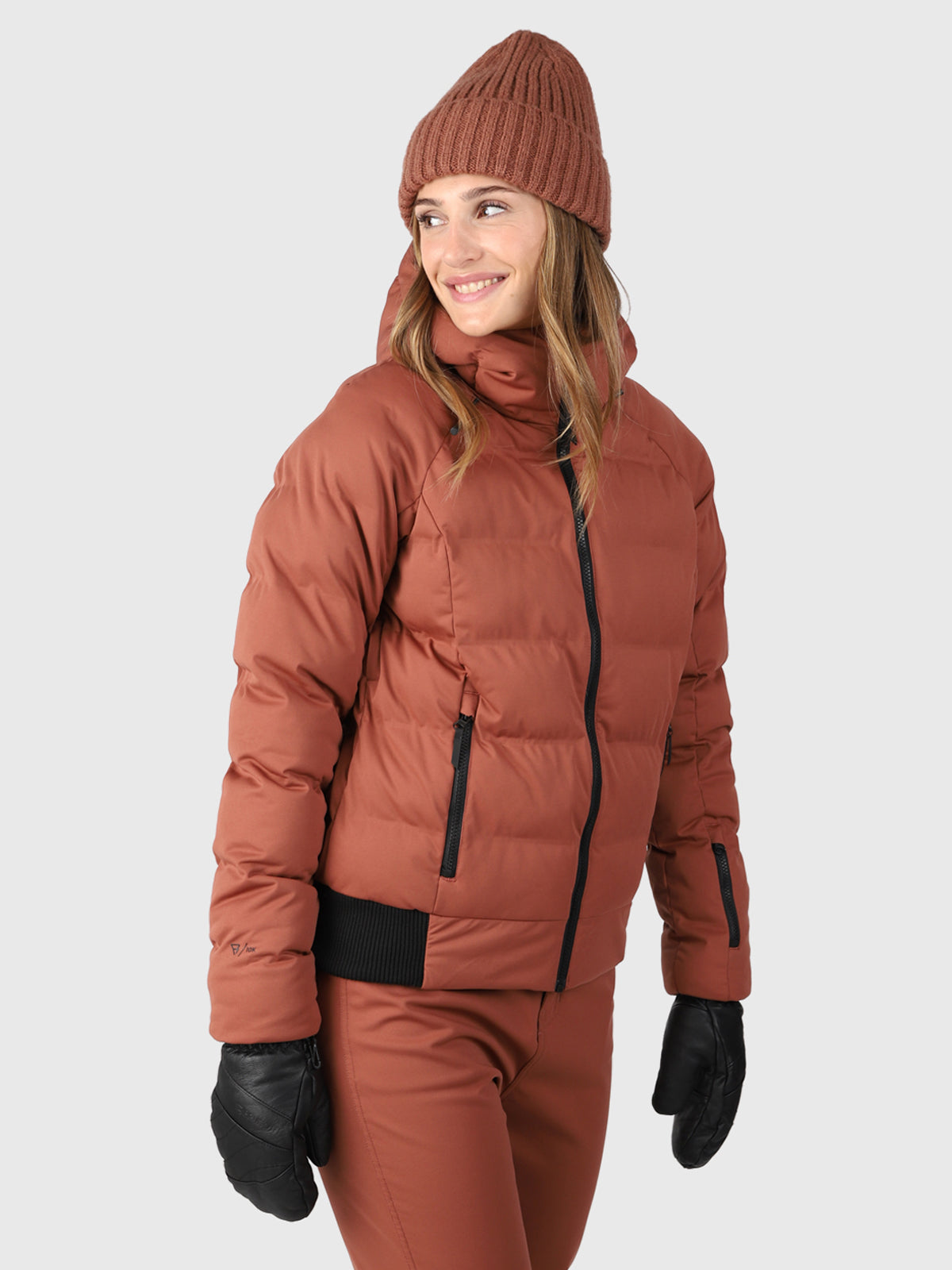 Firecrown Dames Puffer Ski Jas | Bruin