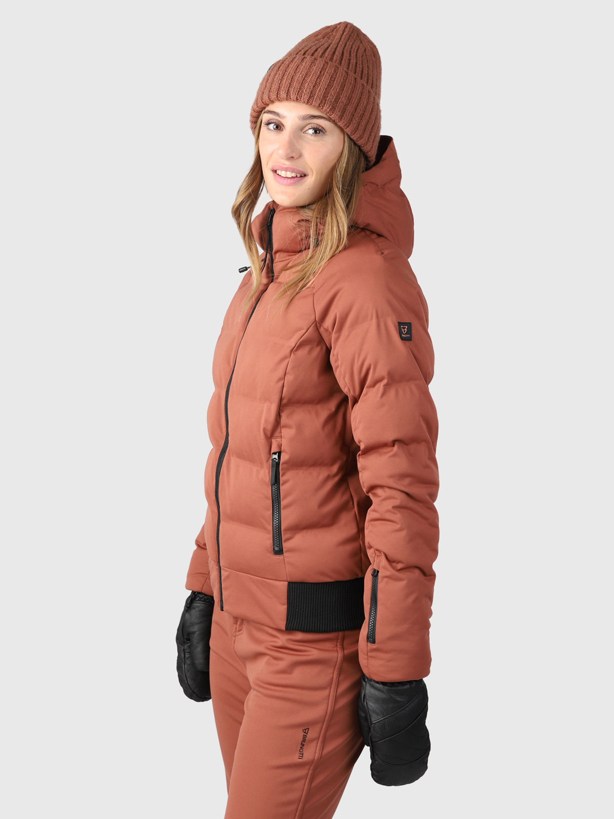 Firecrown Dames Puffer Ski Jas | Bruin