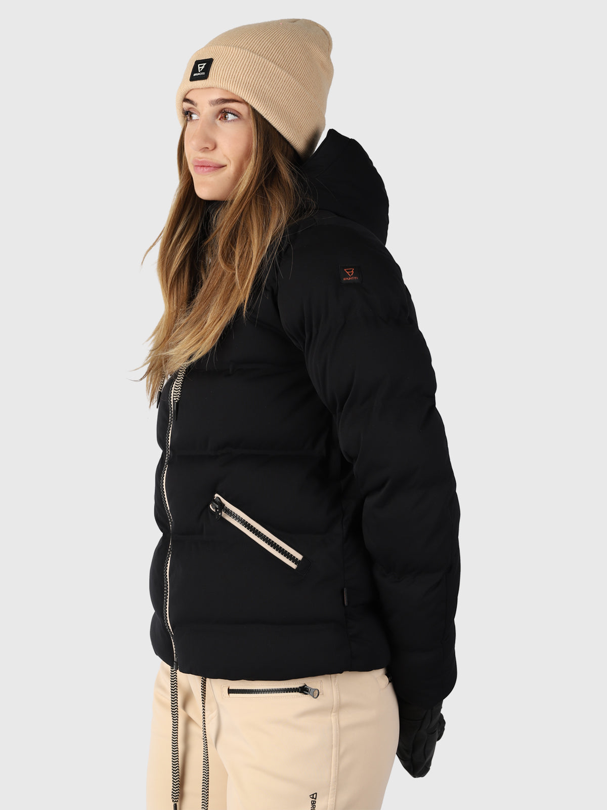 Irai Damen Puffer Skijacke | Schwarz