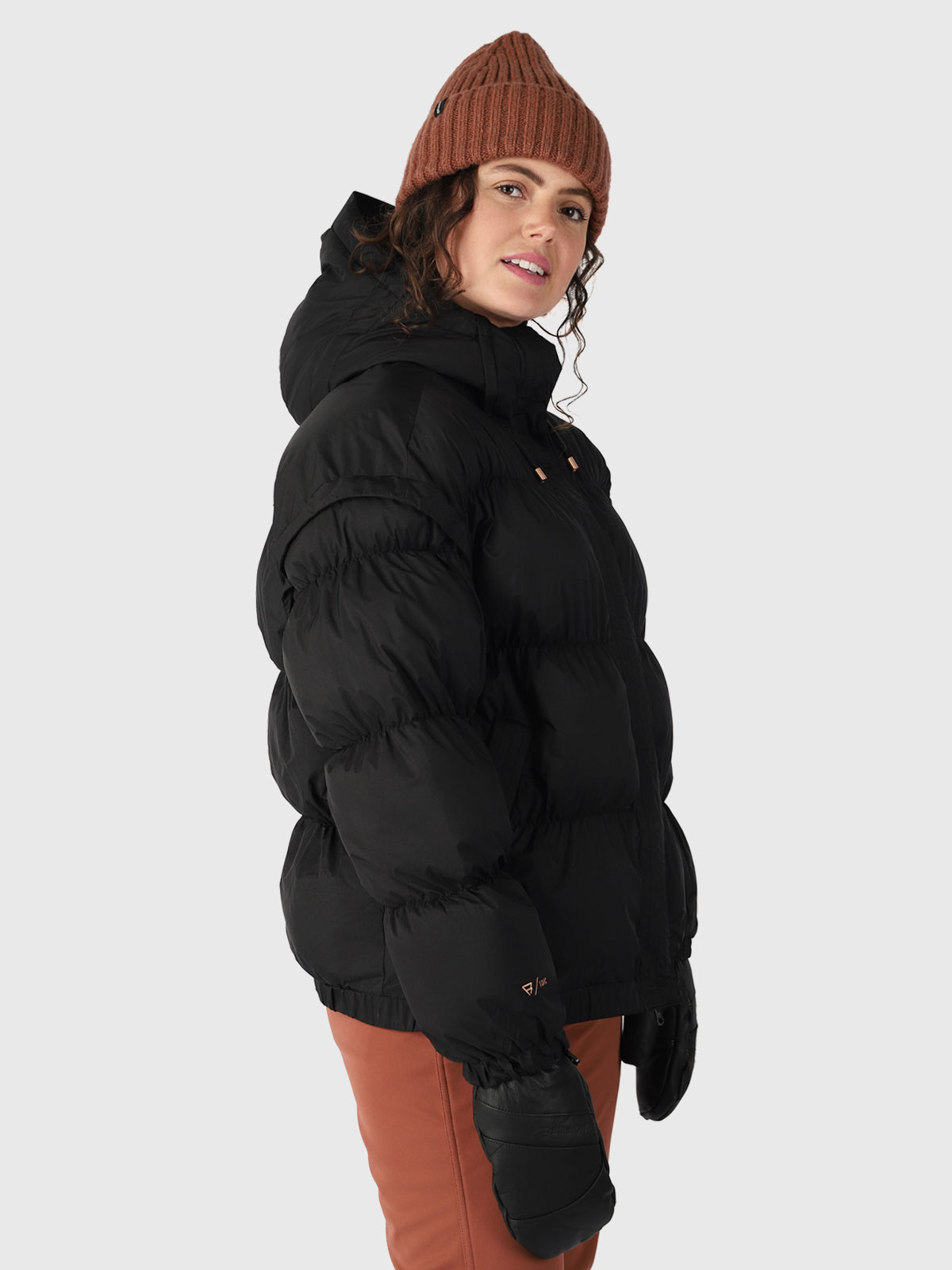 Nikko Damen Puffer Skijacke Oversized | Schwarz