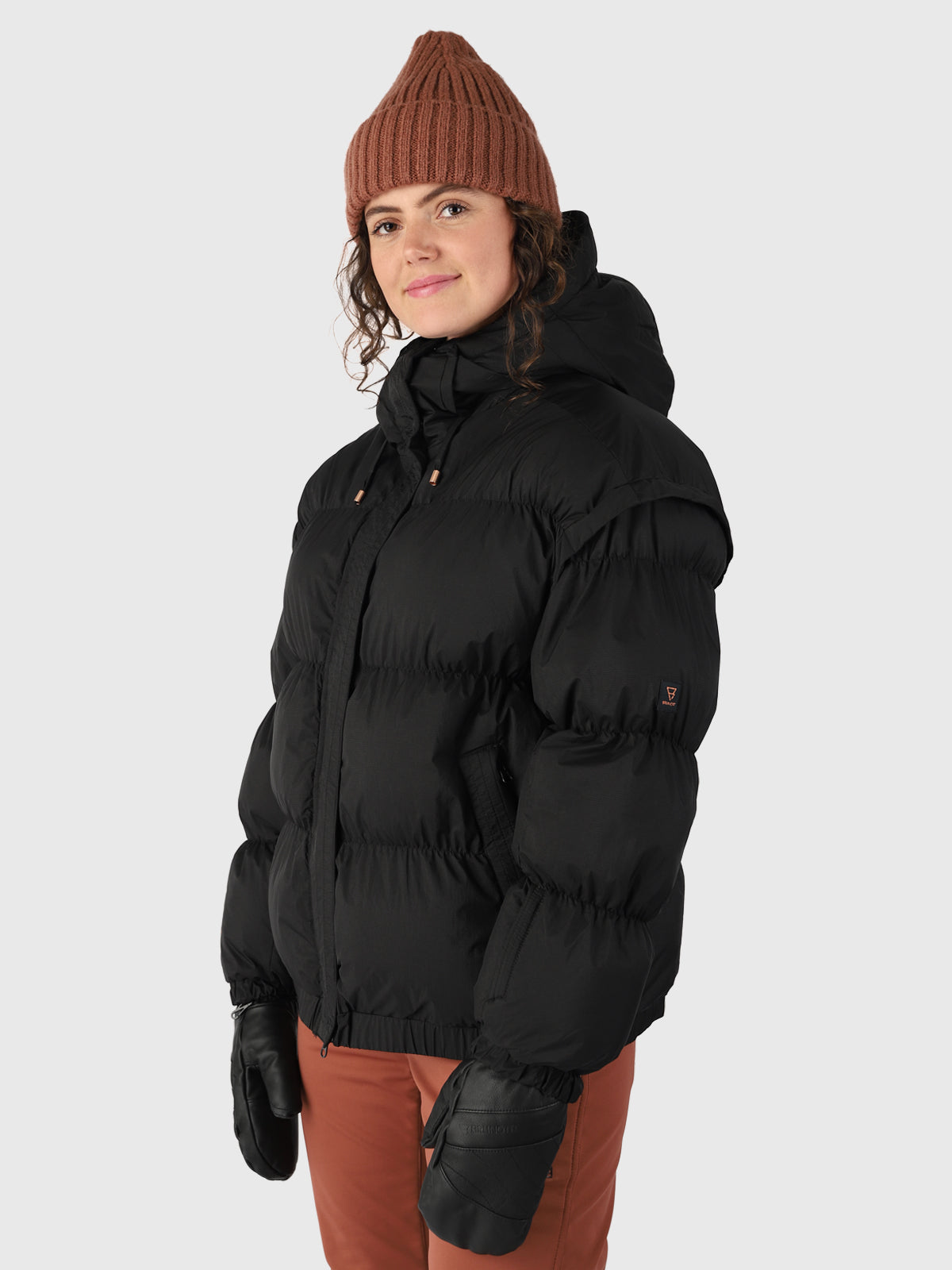 Nikko Damen Puffer Skijacke Oversized | Schwarz