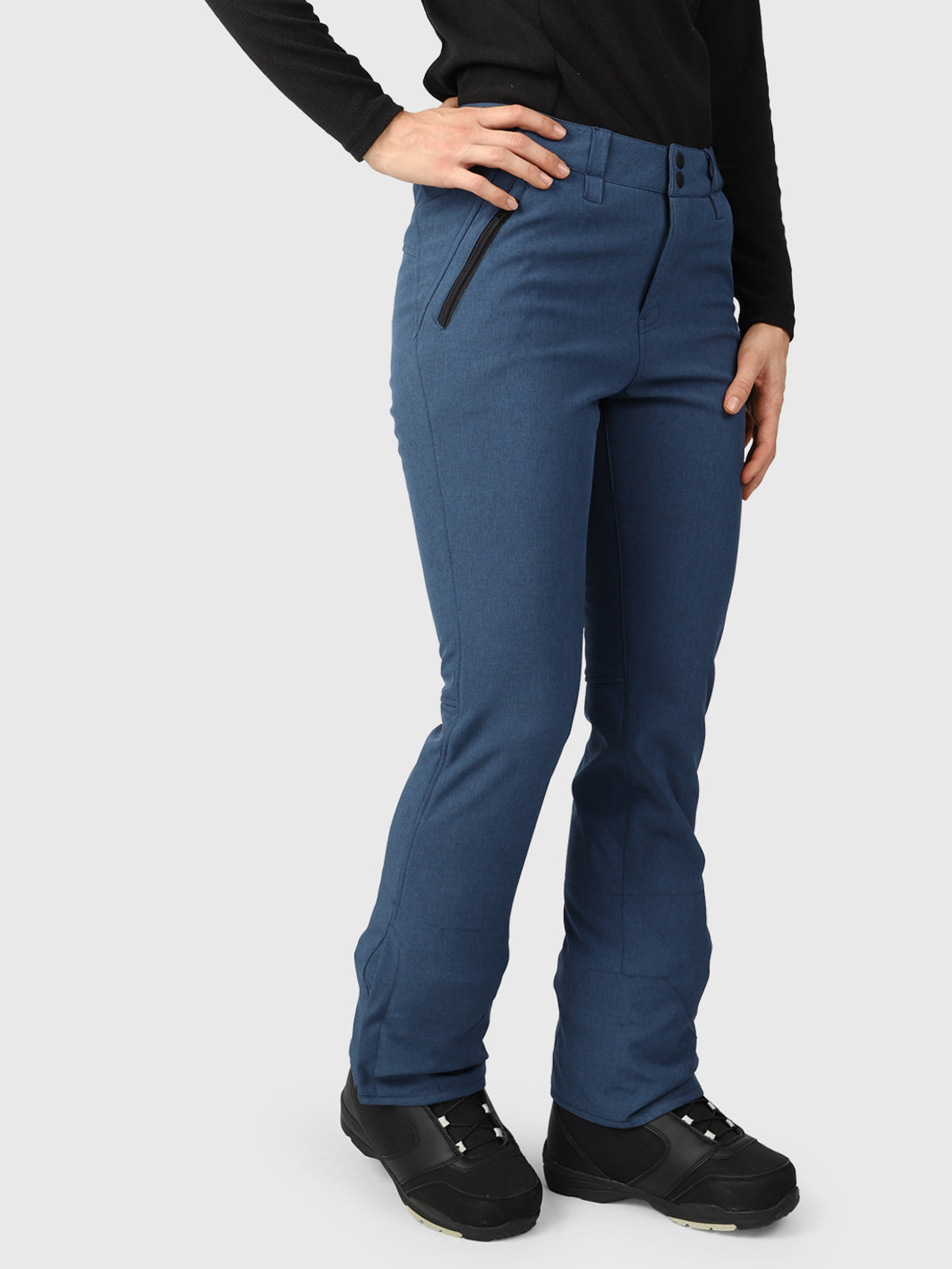 Tavors-Melange Women Softshell Snow Pants | Blue