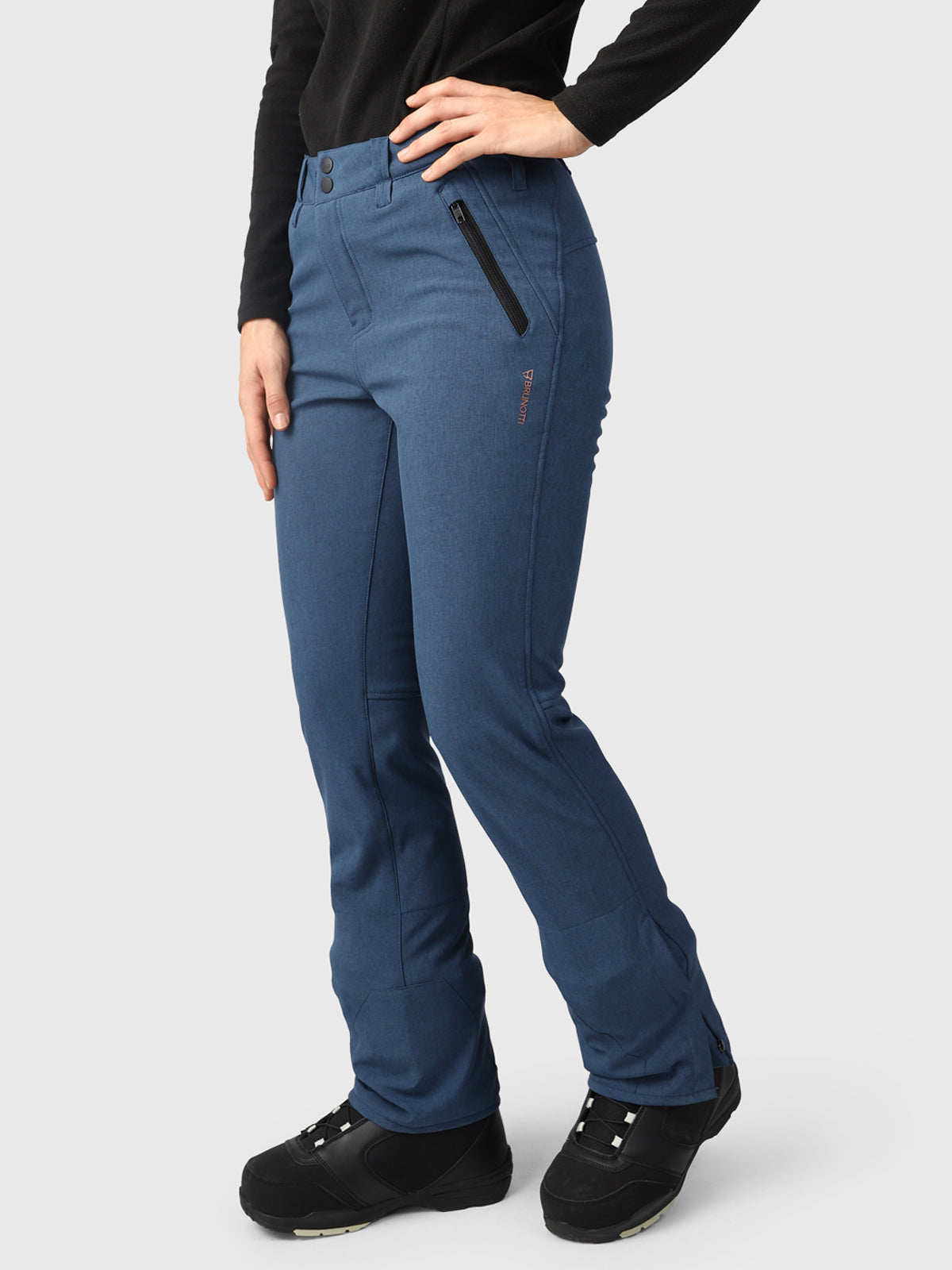 Tavors-Melange Women Softshell Snow Pants | Blue