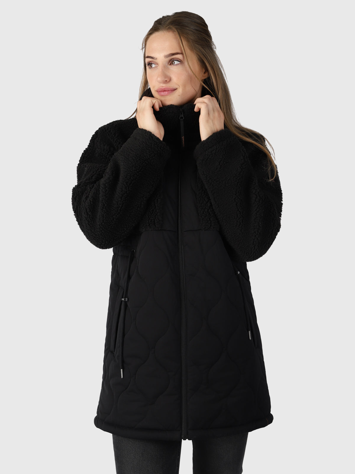 Cecile Damen Teddy Jacke | Schwarz