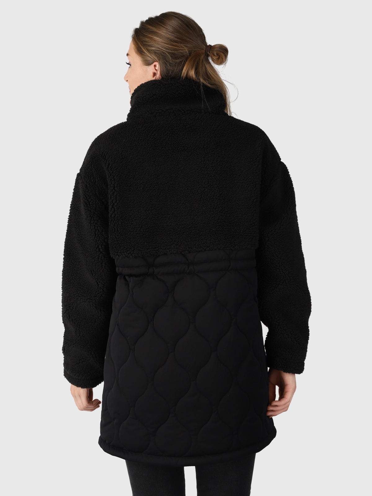 Cecile Damen Teddy Mantel | Schwarz