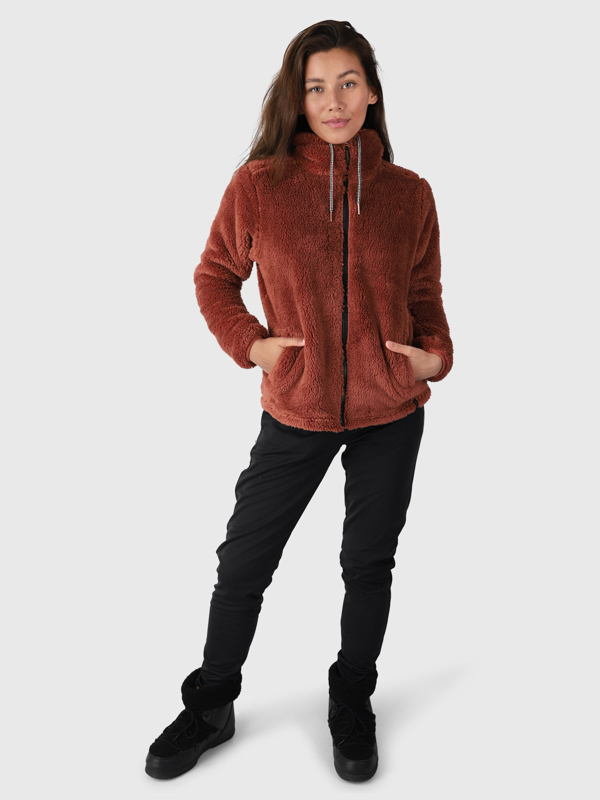 Kyoto Damen Fleece Jacke | Braun