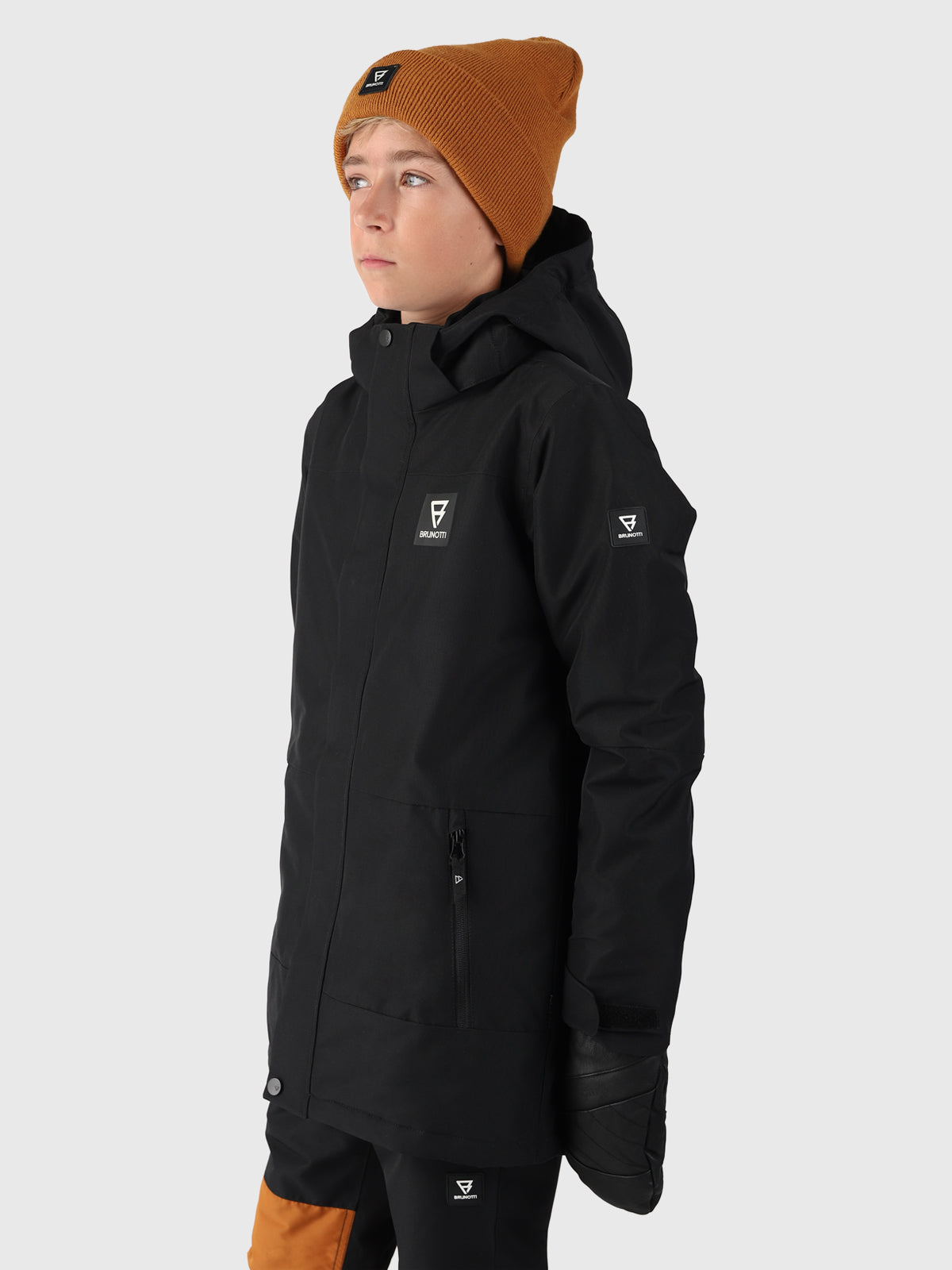 Stonsy Jungen Skijacke | Schwarz