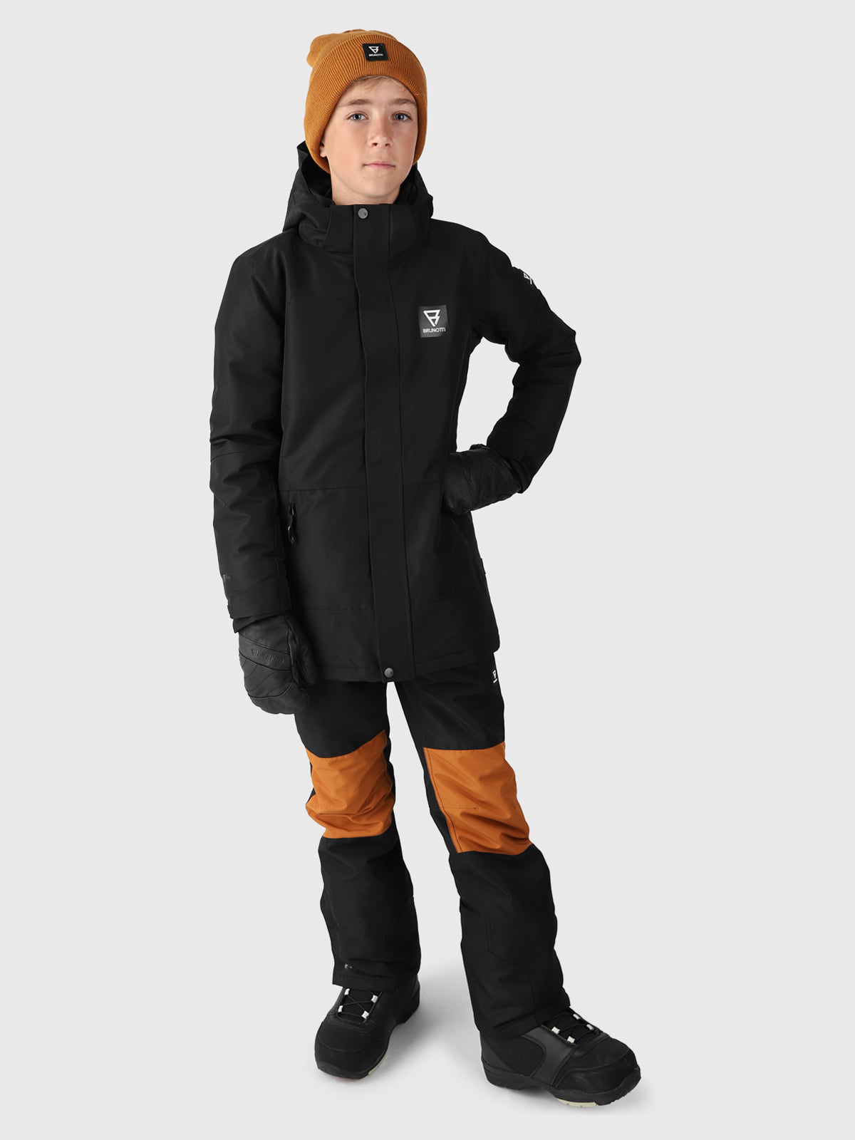 Stonsy Jungen Skijacke | Schwarz