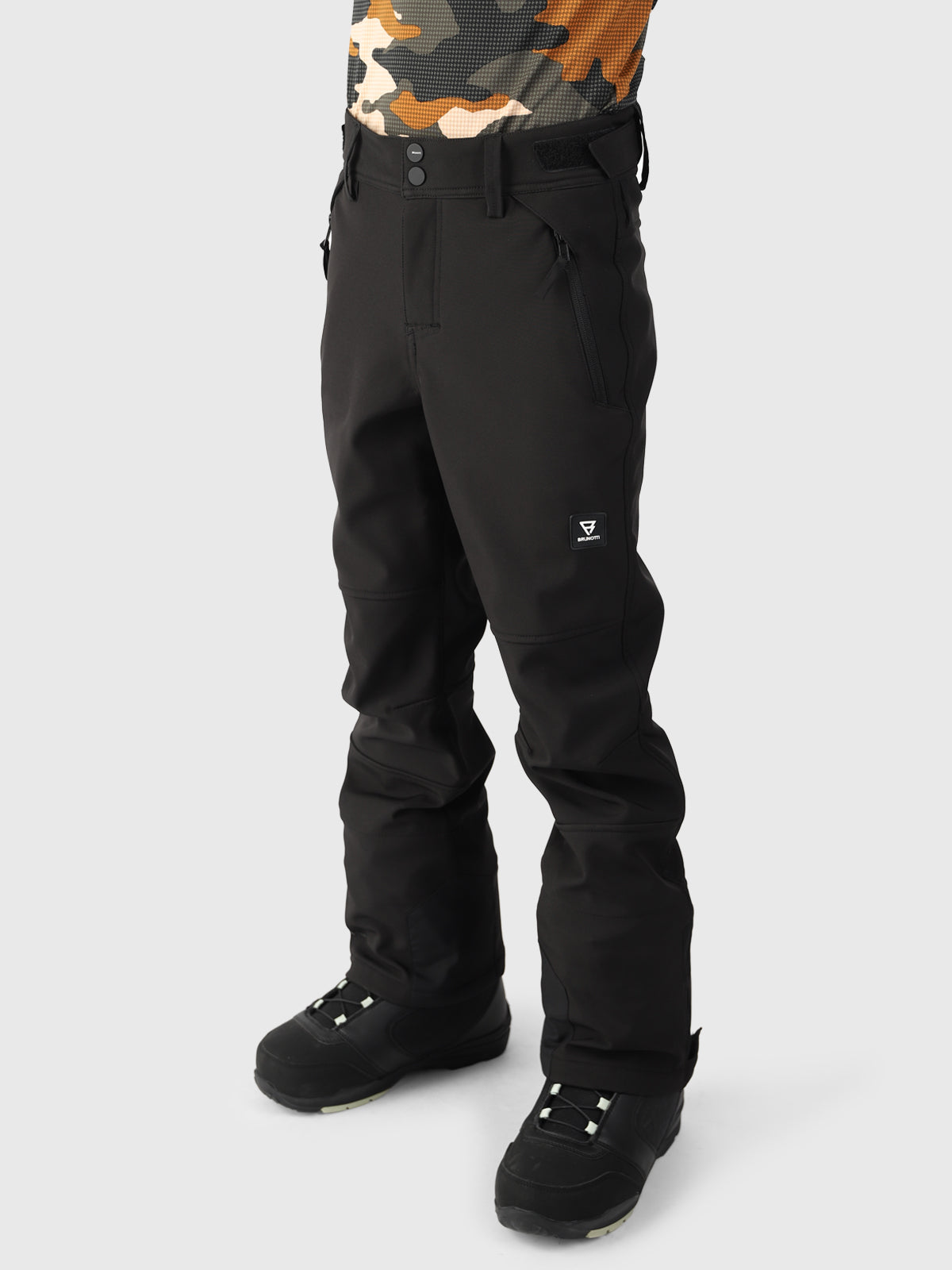 Huygy Jungen Softshell Skihose | Schwarz