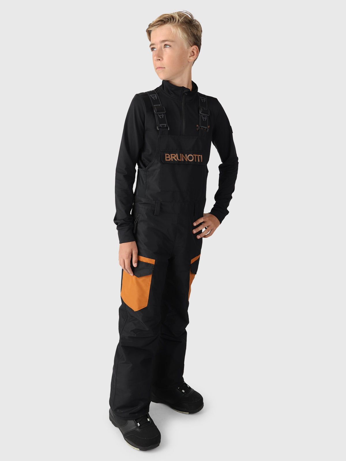 Olly Jungen Ski Latzhose | Schwarz