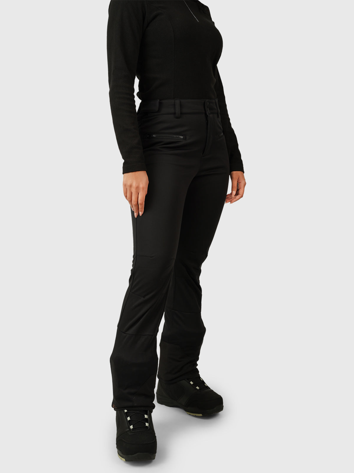 Coldlake-N Dames Softshell Skibroek | Zwart