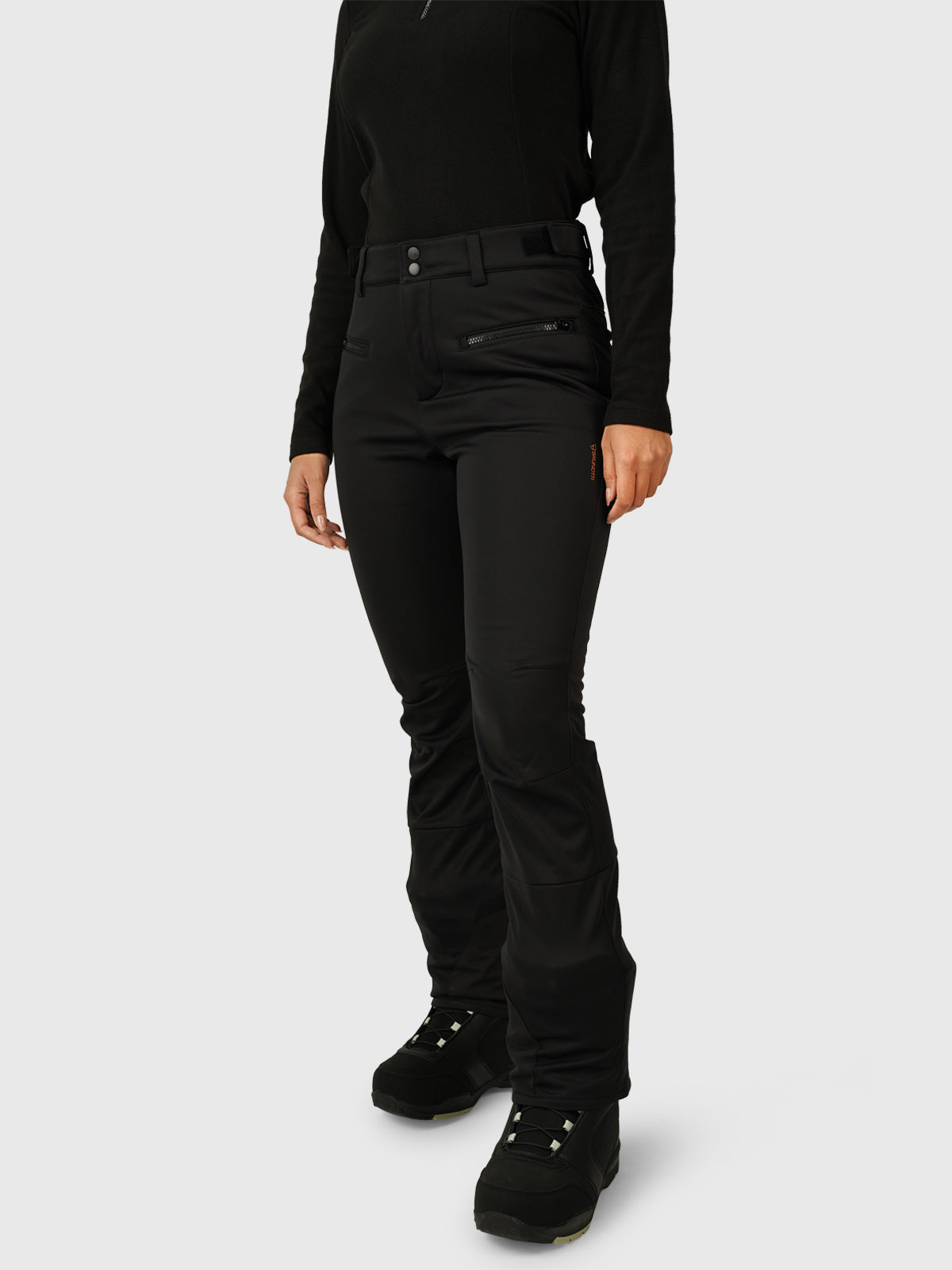 Coldlake-N Dames Softshell Skibroek | Zwart