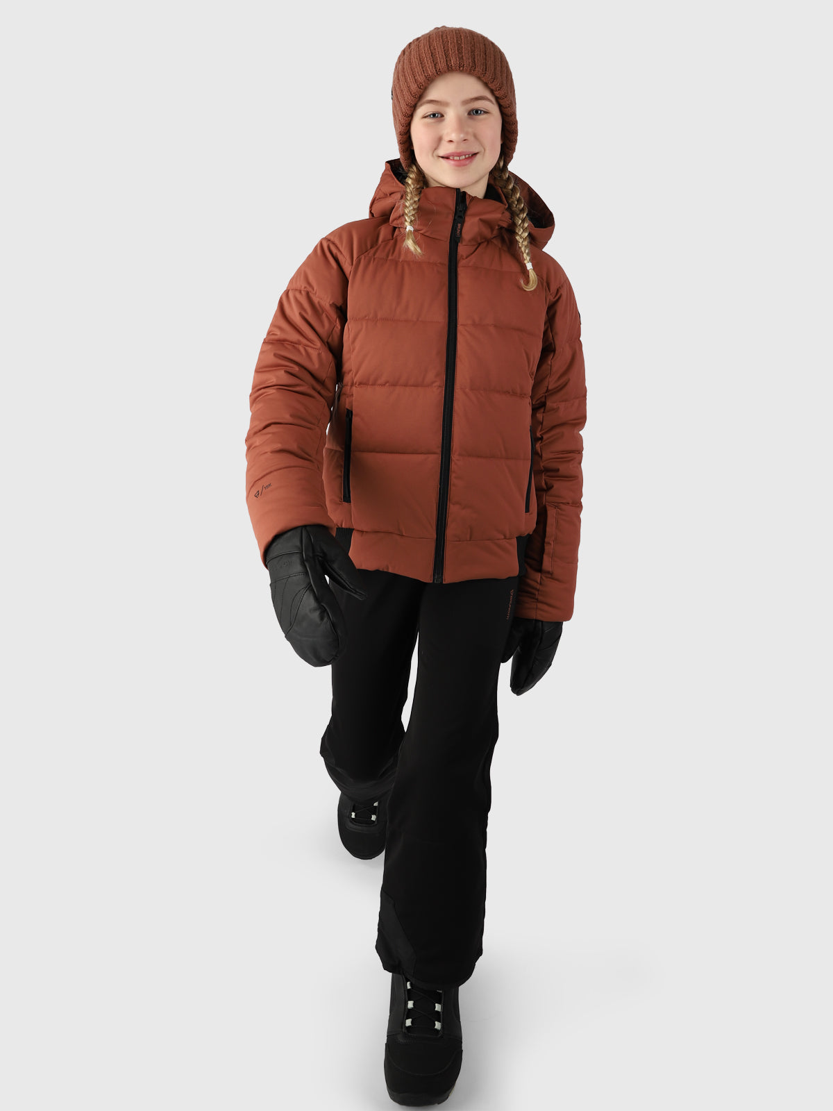 Suncrown Mädchen Puffer Skijacke | Braun