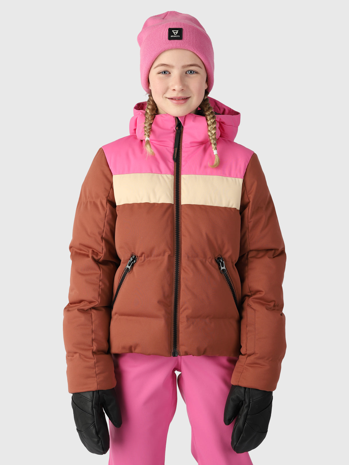 Niagony Mädchen Puffer Skijacke | Braun