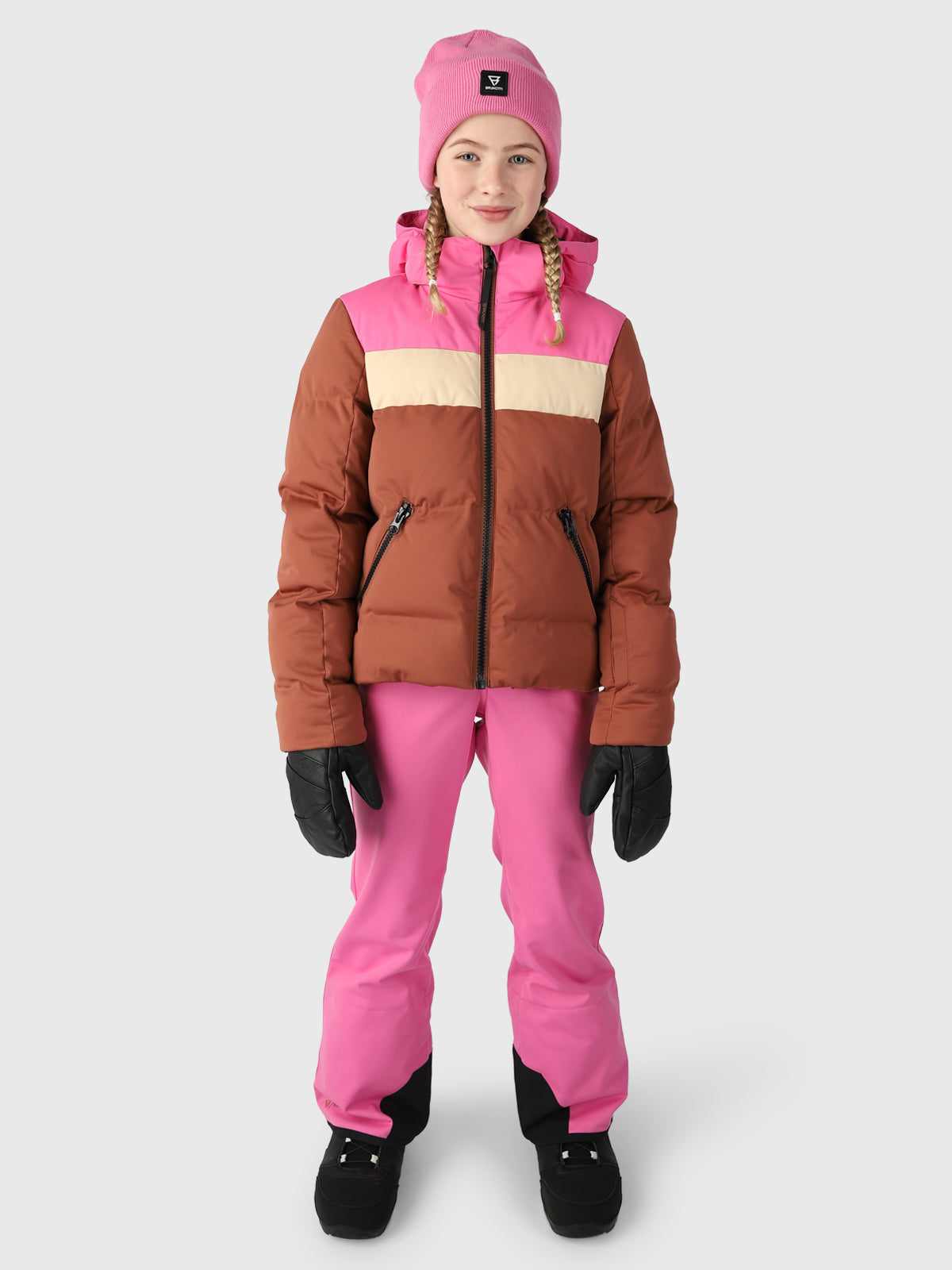 Niagony Mädchen Puffer Skijacke | Braun