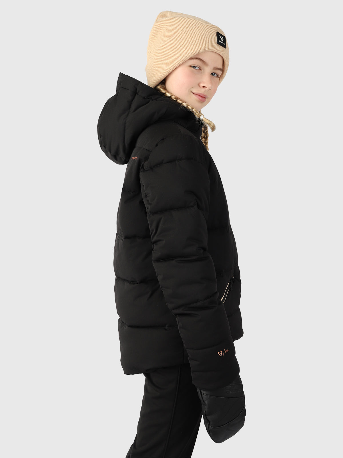 Iraika Girls Puffer Snow Jacket | Black